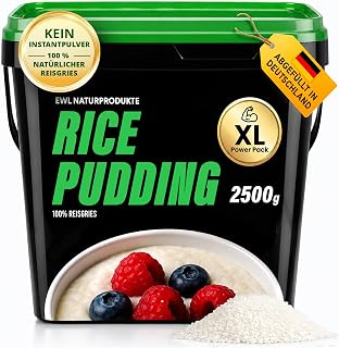 EWL Reispudding 2,5kg | Rice Pudding | Reines Naturprodukt | Vegan | Eimer