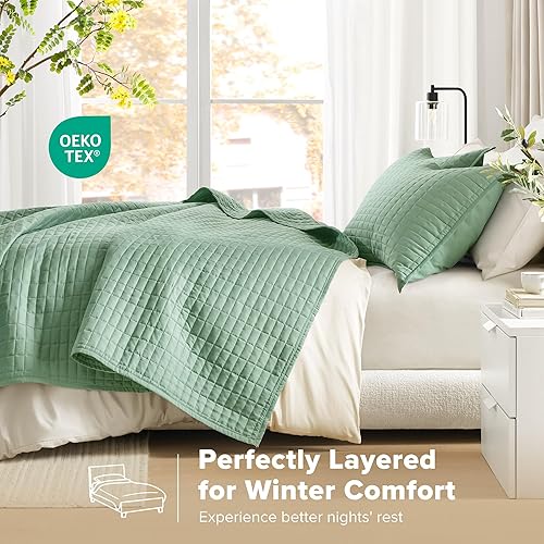 Miniatura 3 de Comfort Spaces Kienna  Juego de colcha de lujo con doble cara para todas las temporadas ligera funda de cama fundas a juego FullQueen 90 x 90