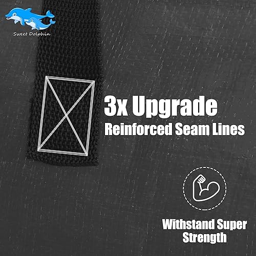 Miniatura 5 de SWEET DOLPHIN Paquete de 6 bolsas de mudanza extra grandes con cremalleras fuertes y asas de transporte, bolsa de almacenamiento resistente para