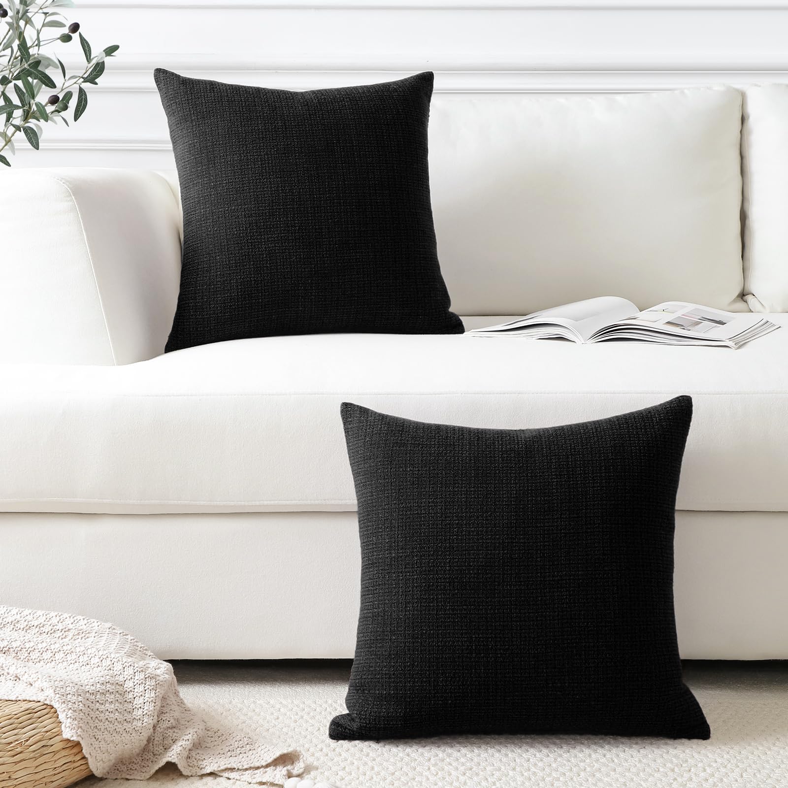 Artscope - Set di 2 federe decorative per cuscino, 45 x 45 cm, in