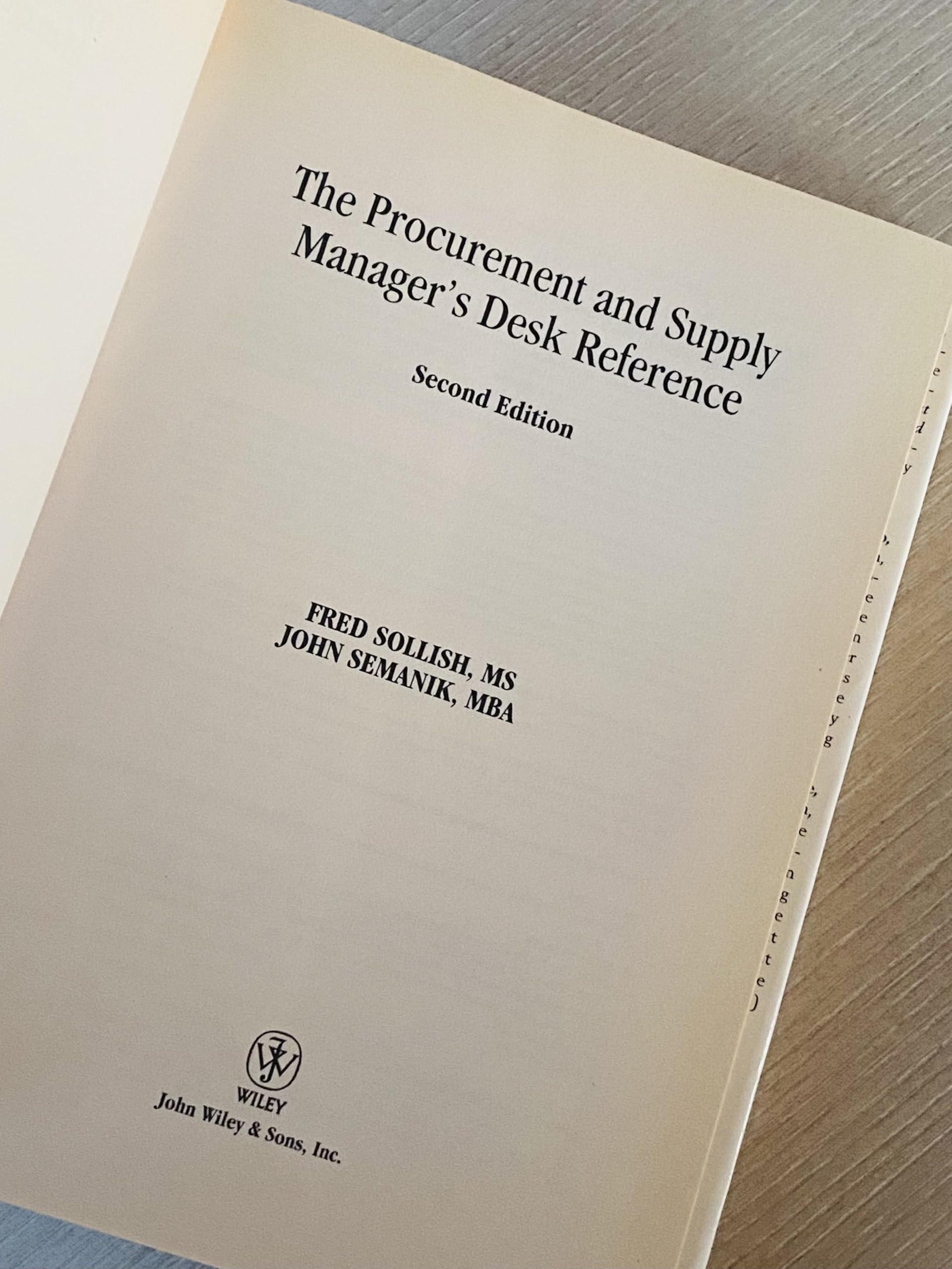 The Procurement and Supply Manager's Desk Reference