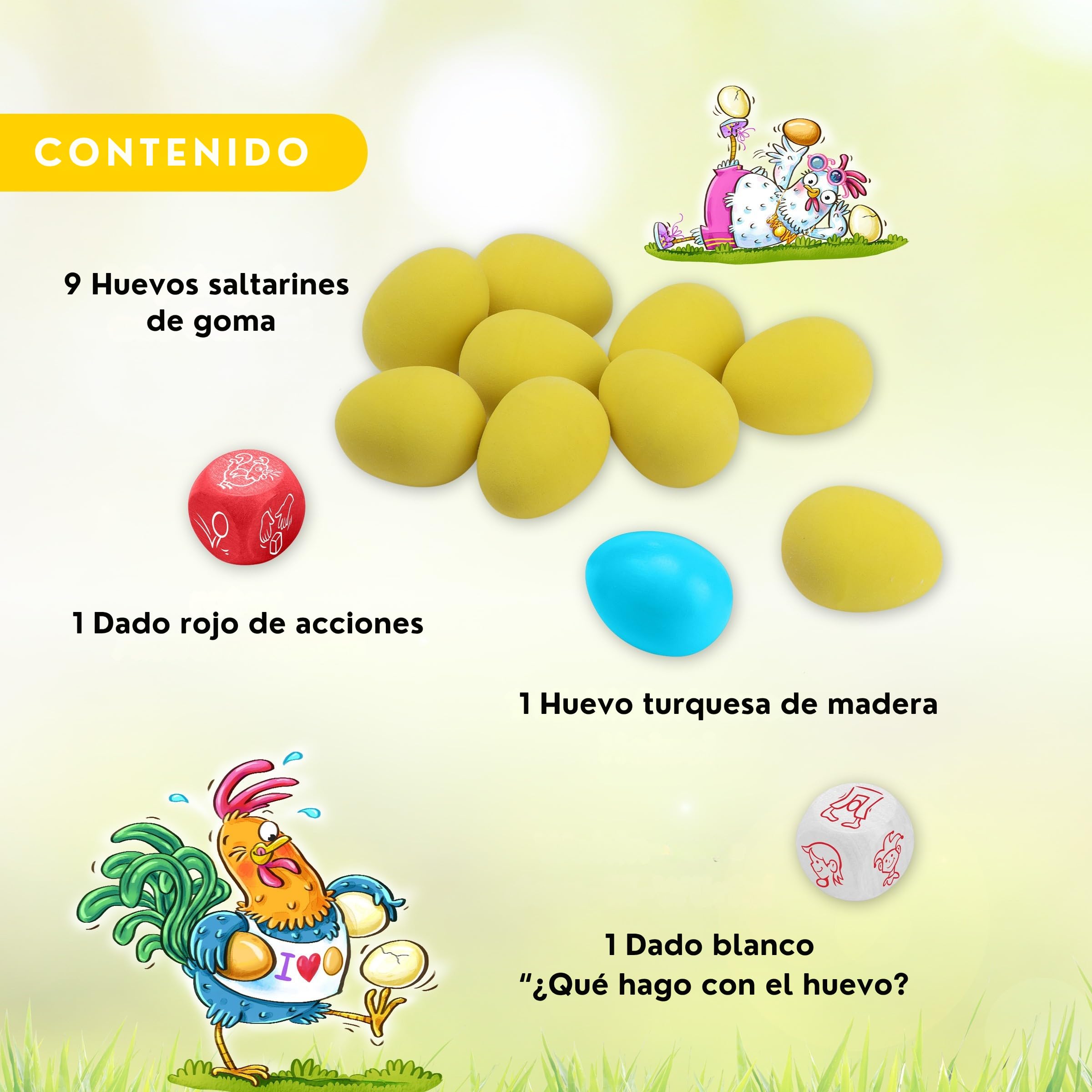 HABA 2012206004 - Danza del Huevo, Juego Infantil de Mesa Party. Más 5 años
