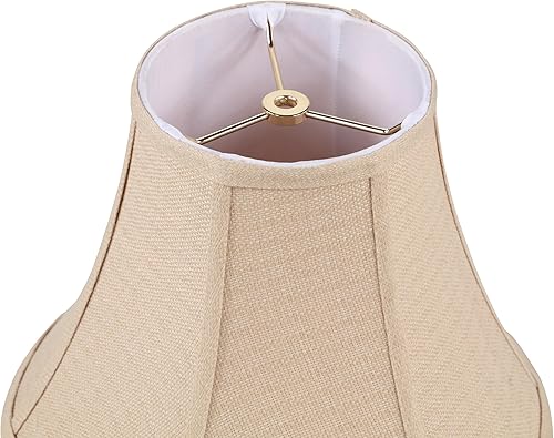 Miniatura 4 de Aspen Creative 30160A - Pantalla de lámpara de araña con forma de campana de transición en color beige, 12 pulgadas de ancho (6 x 12 x 9 12 pulgadas)