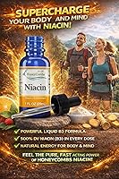Vista 3 de HoneyCombs Vitamina B3 Niacina Líquida 500% DV Niacinamida B3 Suplemento Sublingual Complejo B Vitamina - Hecho en Estados Unidos - Niacina Vitamina