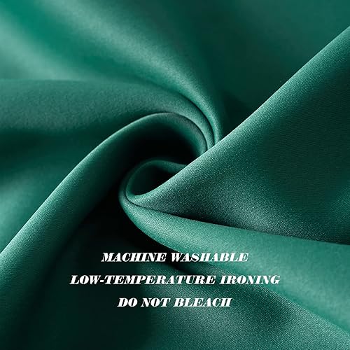 Miniatura 6 de Cortinas verdes navideñas de 63 pulgadas de largo, 2 paneles de cortinas para dormitorio, para sala de estar, ventanas, oscurecimiento de