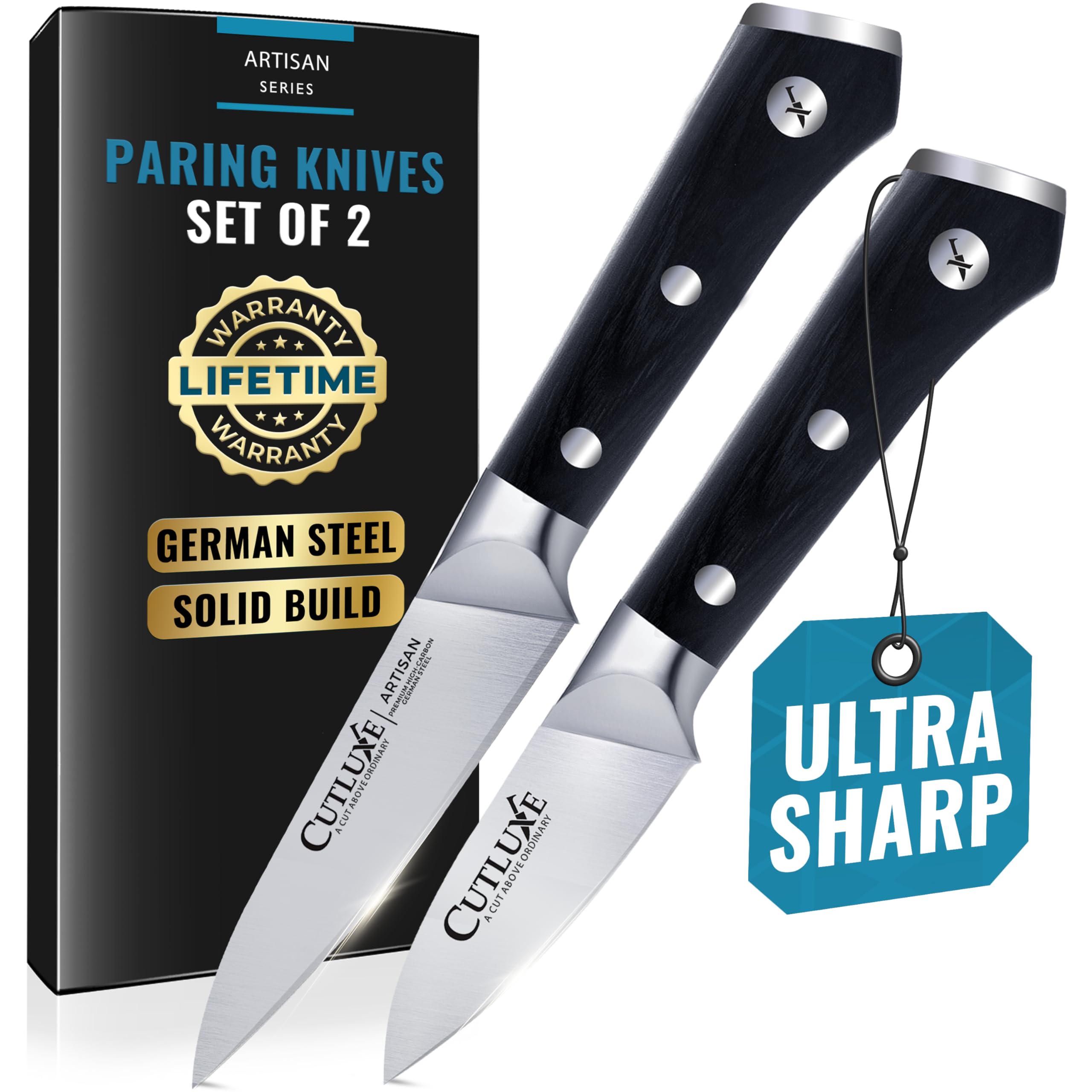 Cutluxe Artisan Paring Knife Set