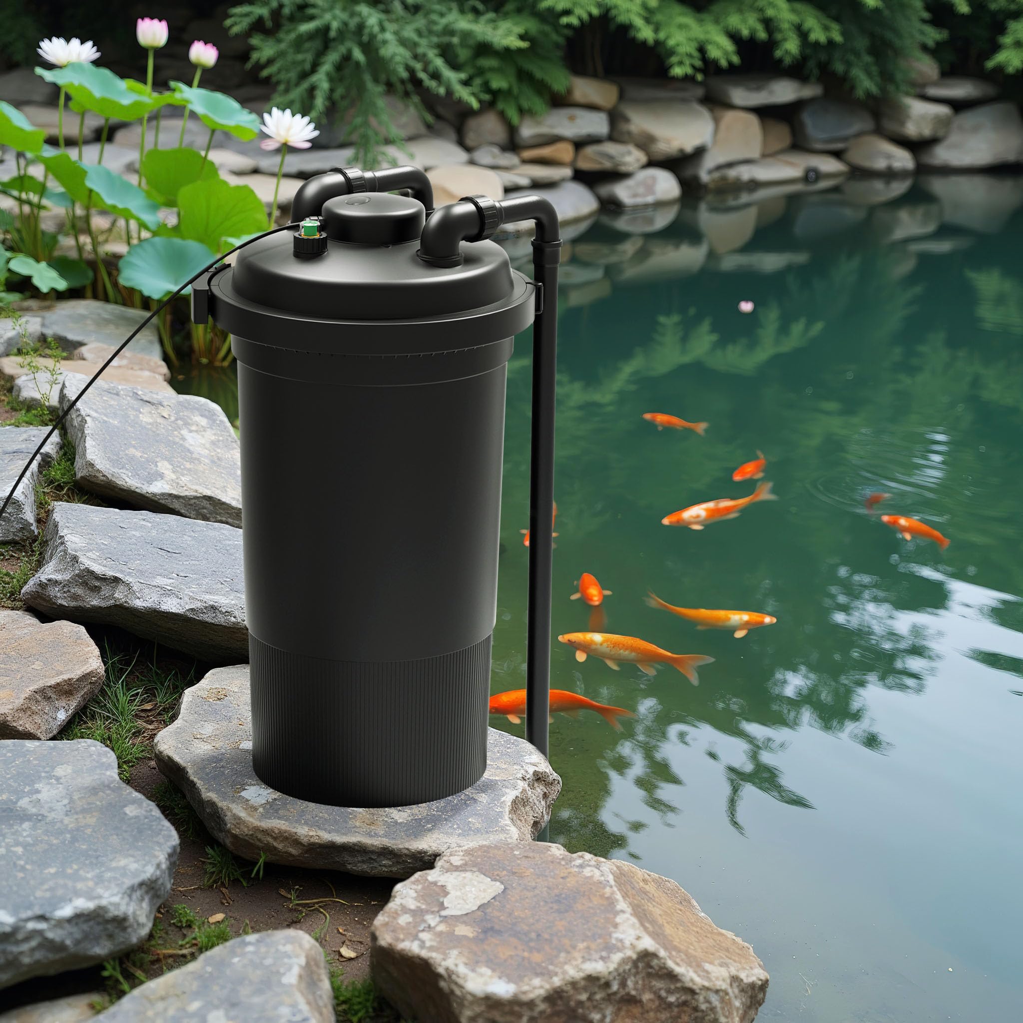 SunSun CPF-500 filtro presión lámpara UVC 18W estanques hasta 30000L Jardín Koi Peces Jardinería
