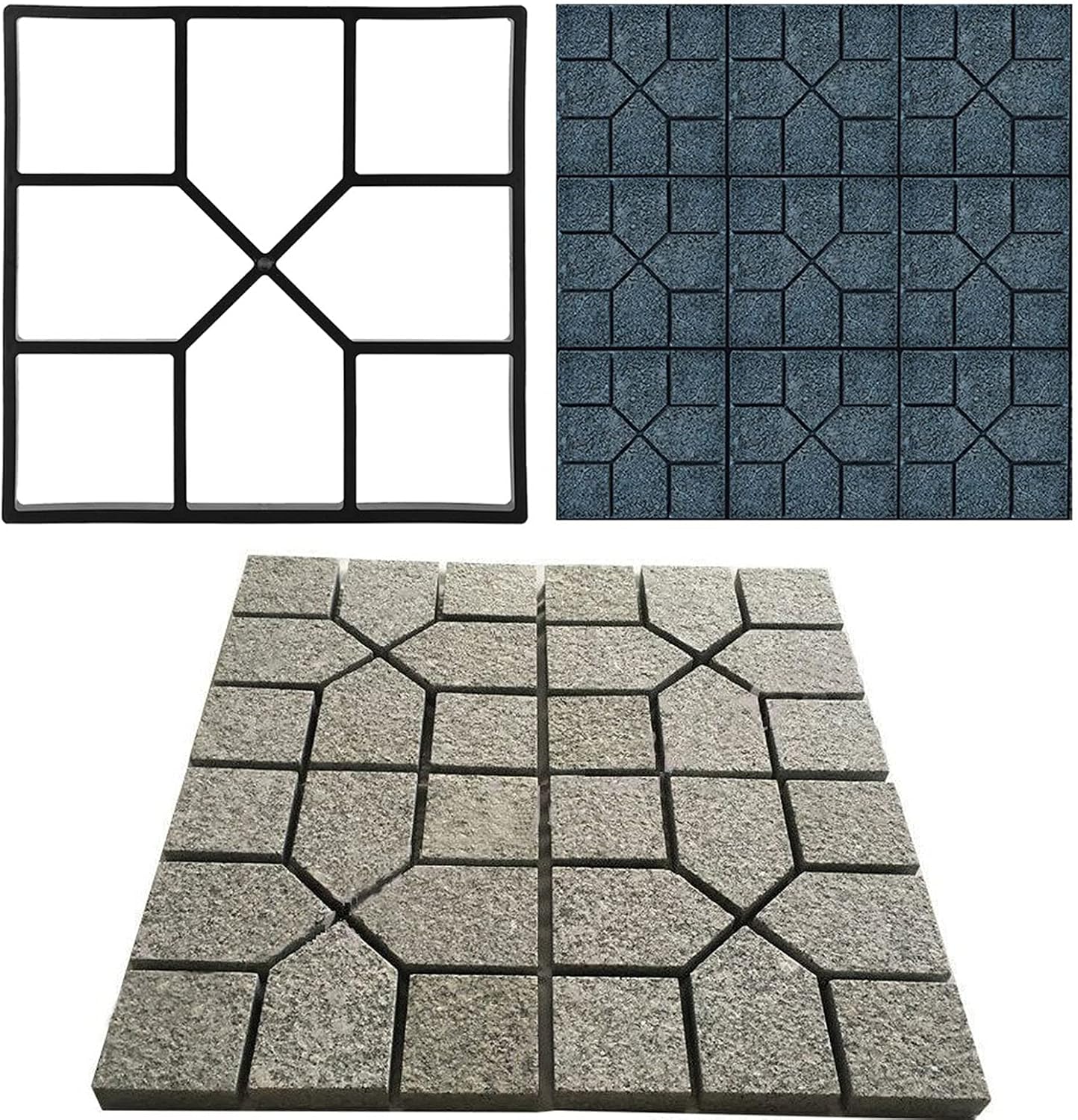8 Grid Concrete Slab Moulds, 40X40cm Concrete Mold Pavement Concrete