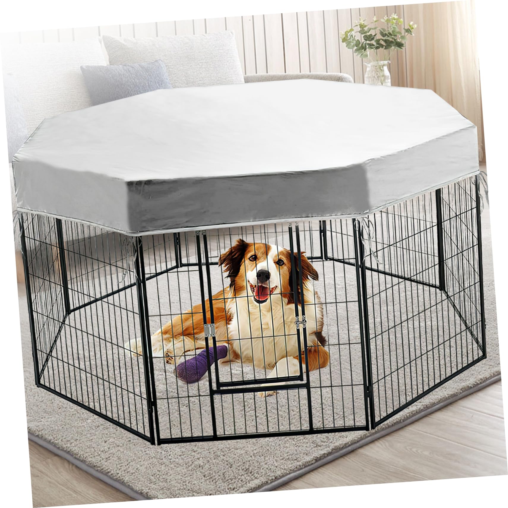Cubierta para Jaula De Perro Protector Solar para Parque De Mascotas Sombra Interior y Exterior para Camping y Protección De Jaulas De Perro