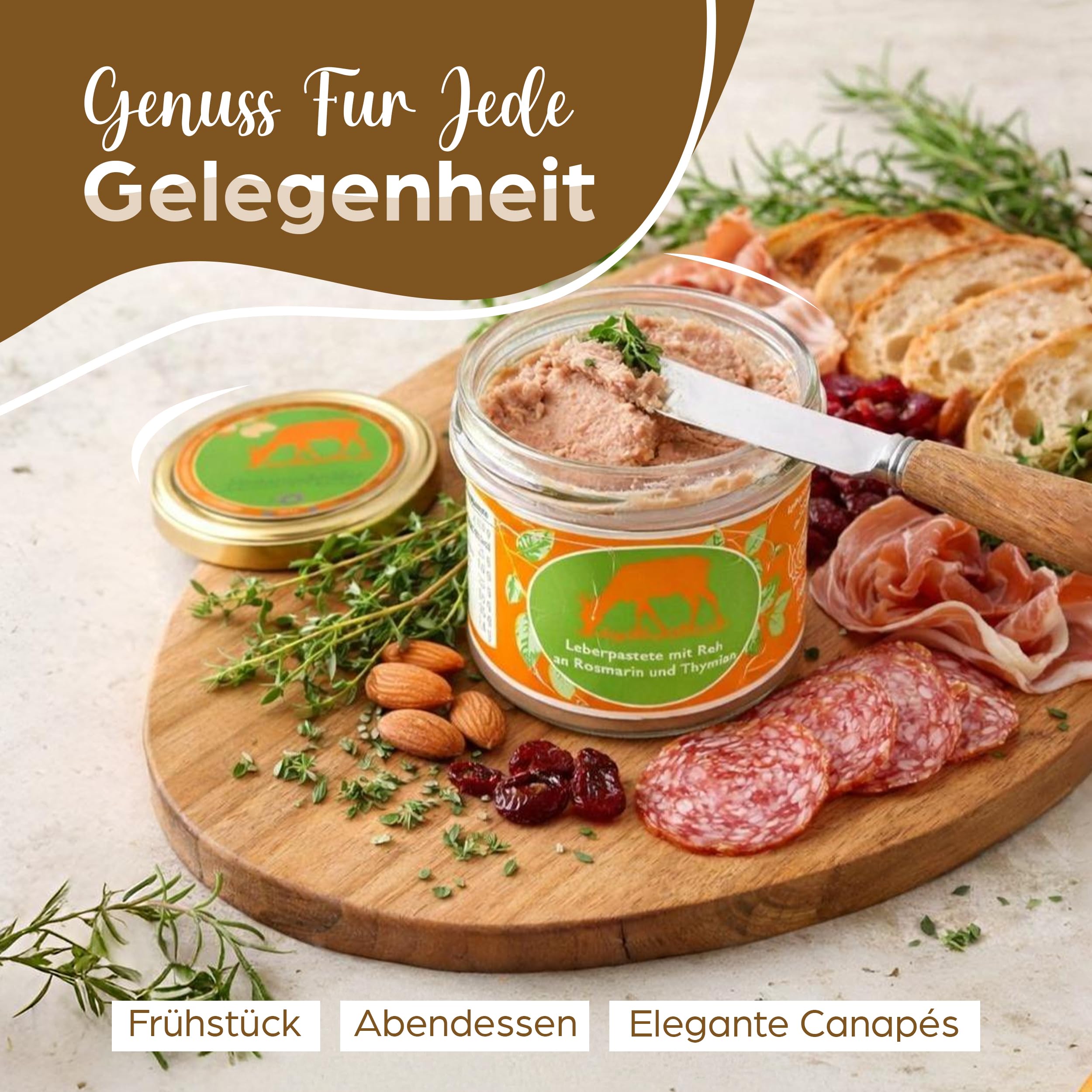 Mix Tray Hubertuswild Leberpastete alle Sorten