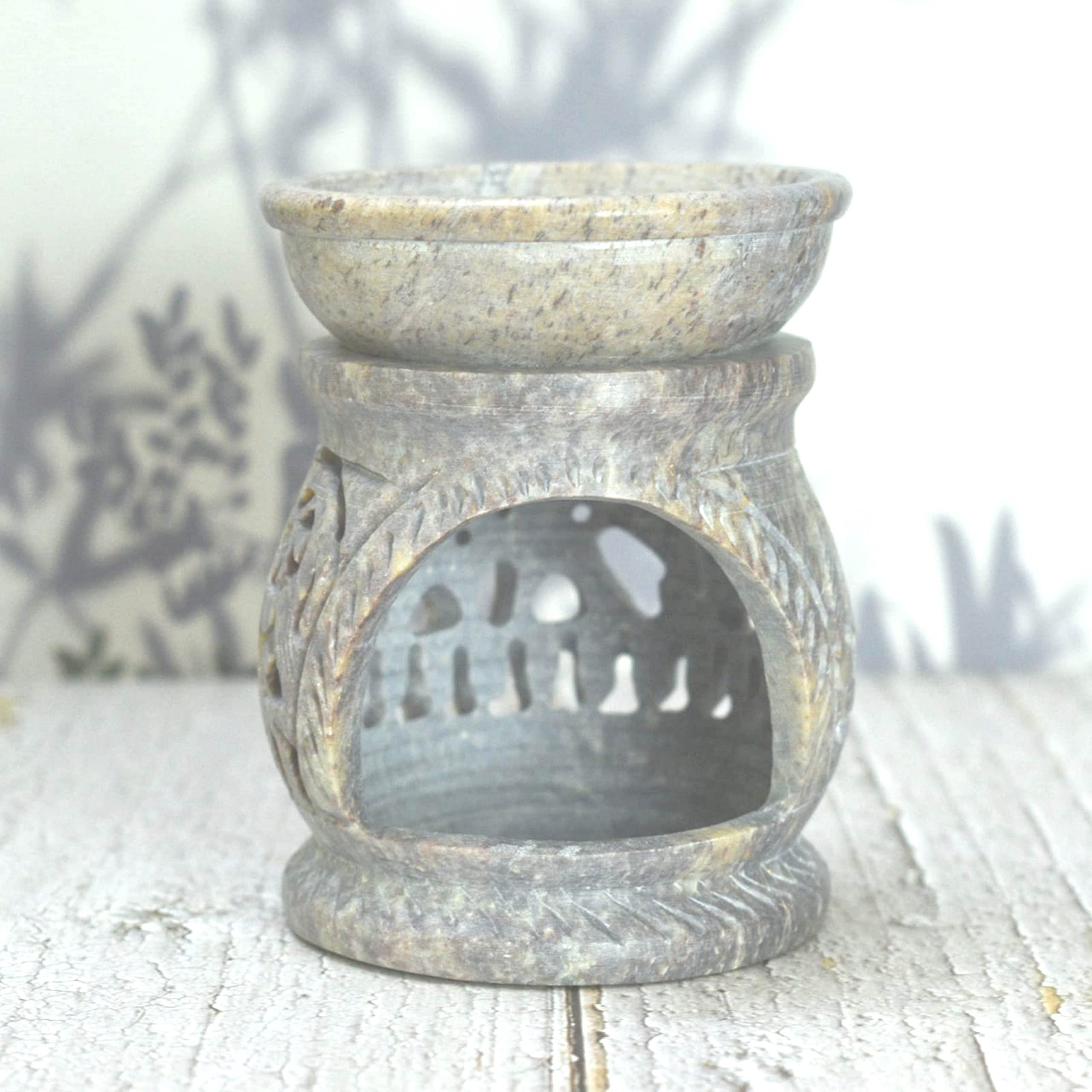 Oliebrander Aroma Diffuser|Zeepstenen Theelichthouder|Handbeschilderd