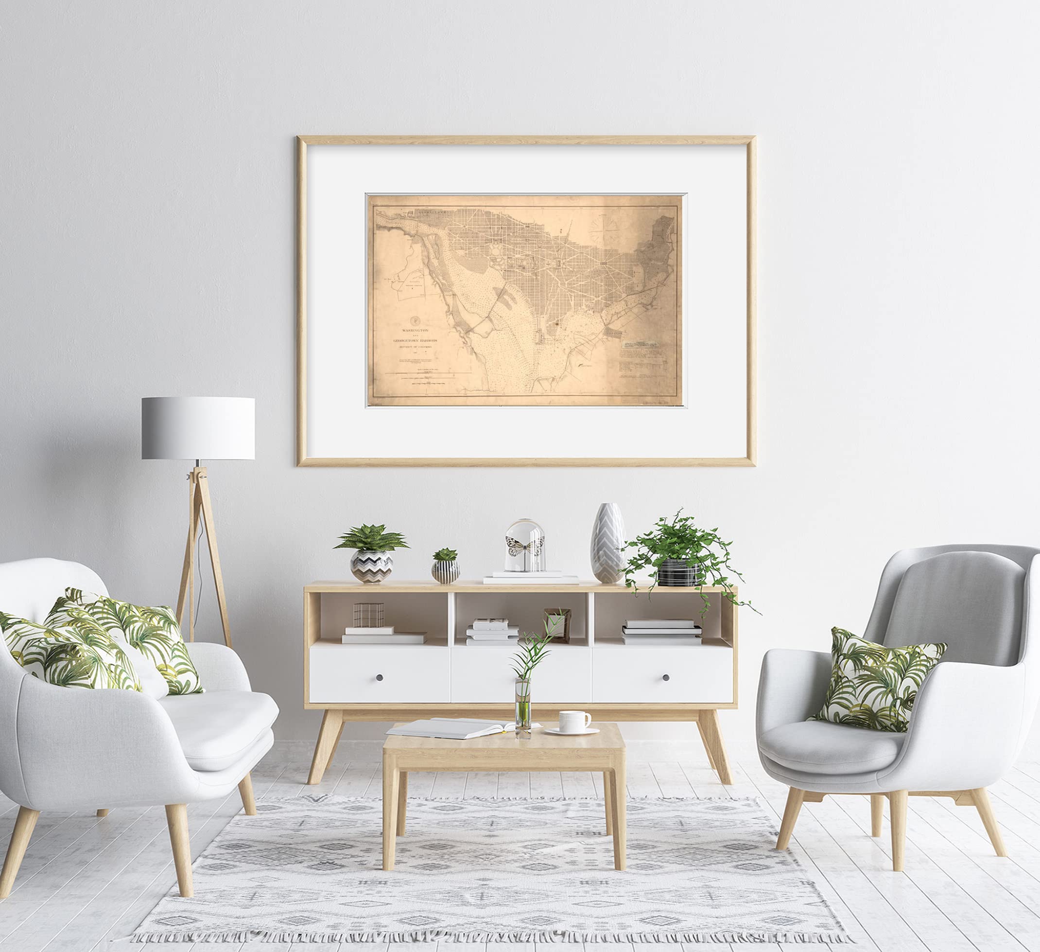 INFINITE PHOTOGRAPHS 1882 Map| Washington and Georgetown Harbors, District of Columbia| Arlington|District