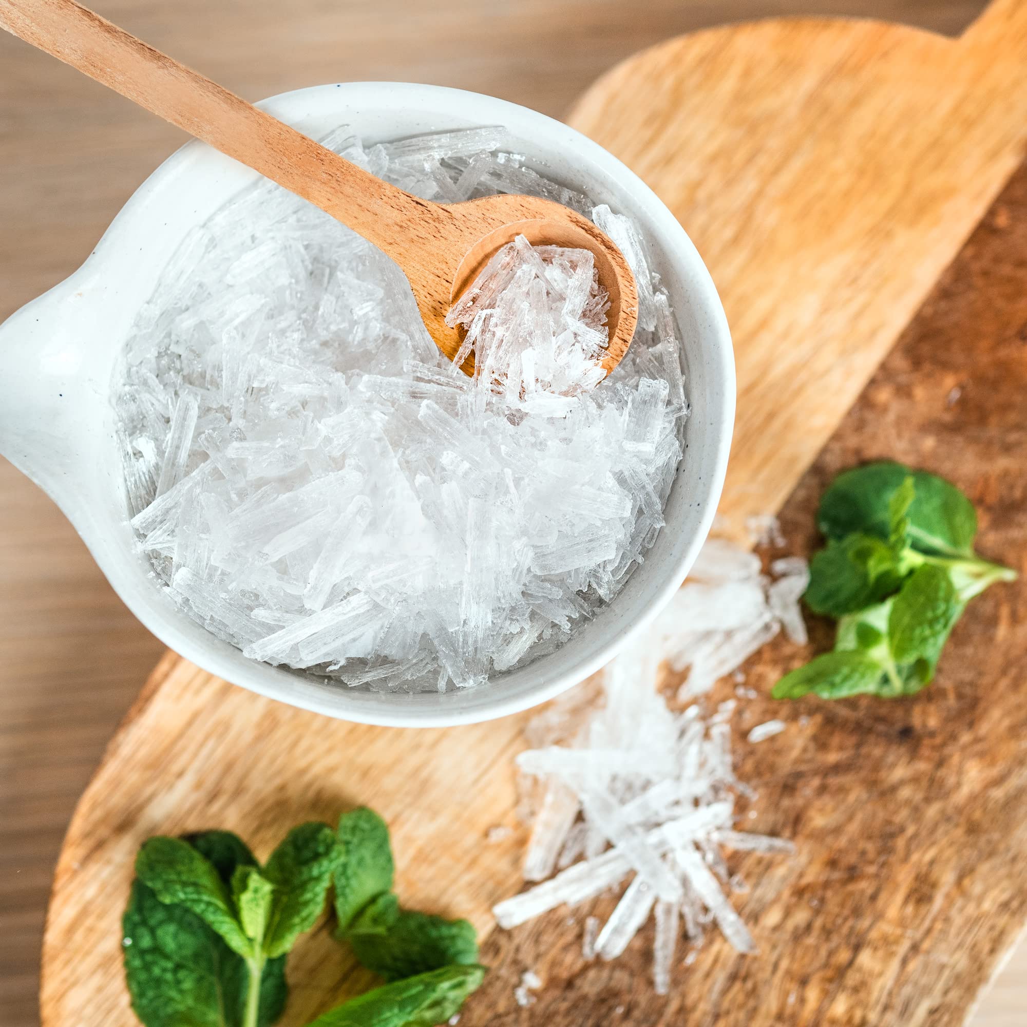 Accesorios Sauna Cristales de Mentol 100g, Cristales para la Sauna para Inhalación | Sauna Infusiones Naturales Libera las Vías Respiratorias y Proporciona un Aroma Intenso | Regalo Sauna