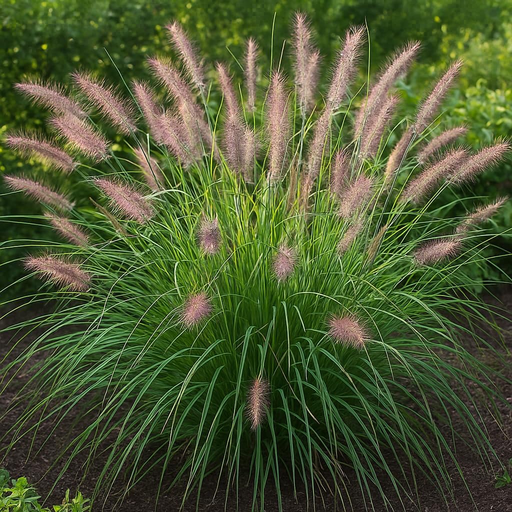 Perennial Farm Pennisetum 'Karley Rose' – Live Ornamental Grass in #1 Container, Rosy-Mauve Plumes, Graceful Arching Habit, Drought Tolerant, Ideal for Borders, Slopes & Landscape Accents