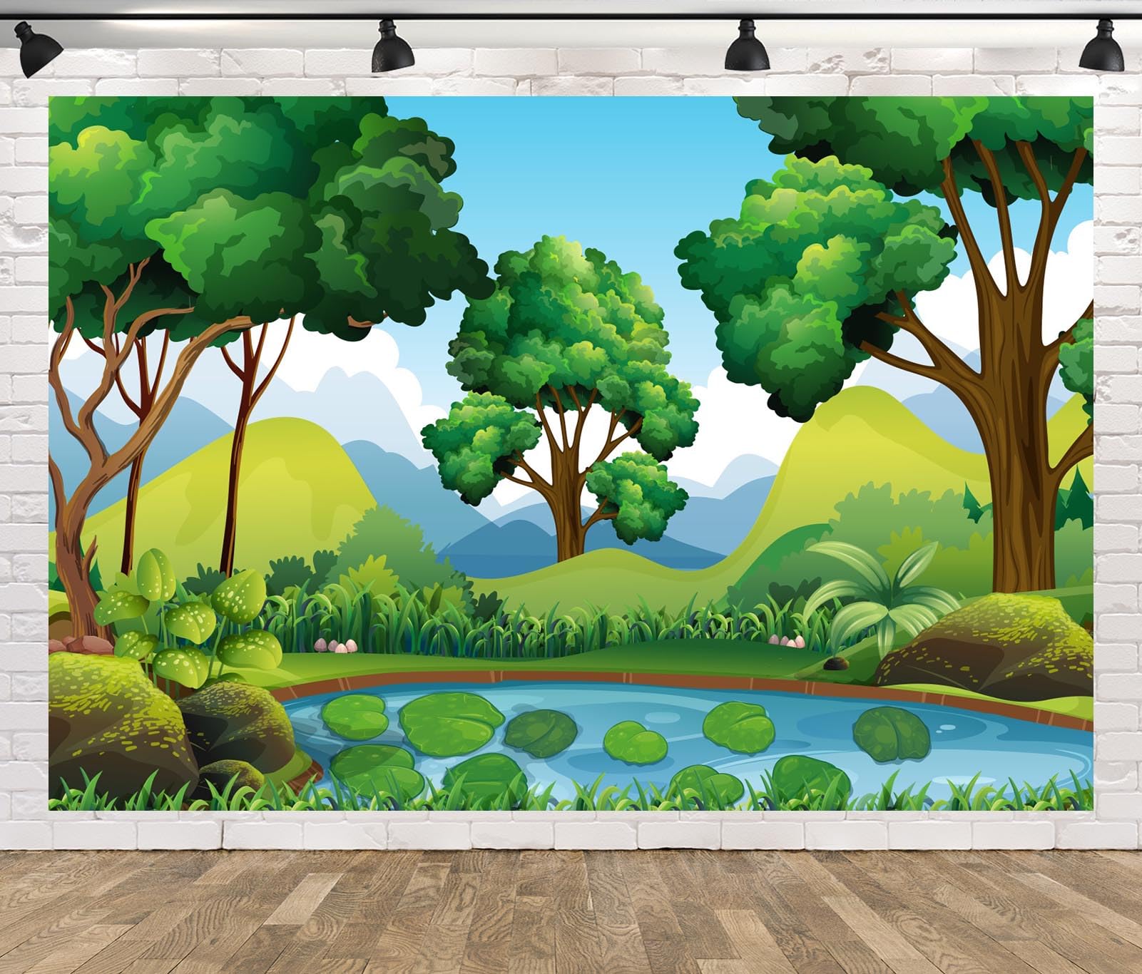 Halloween Backdrop SDOTPMT 10x6.5ft Tropischer Regenwald Polyester  Hintergrund Fotoleinwand Hintergrund, image size:1601x1366