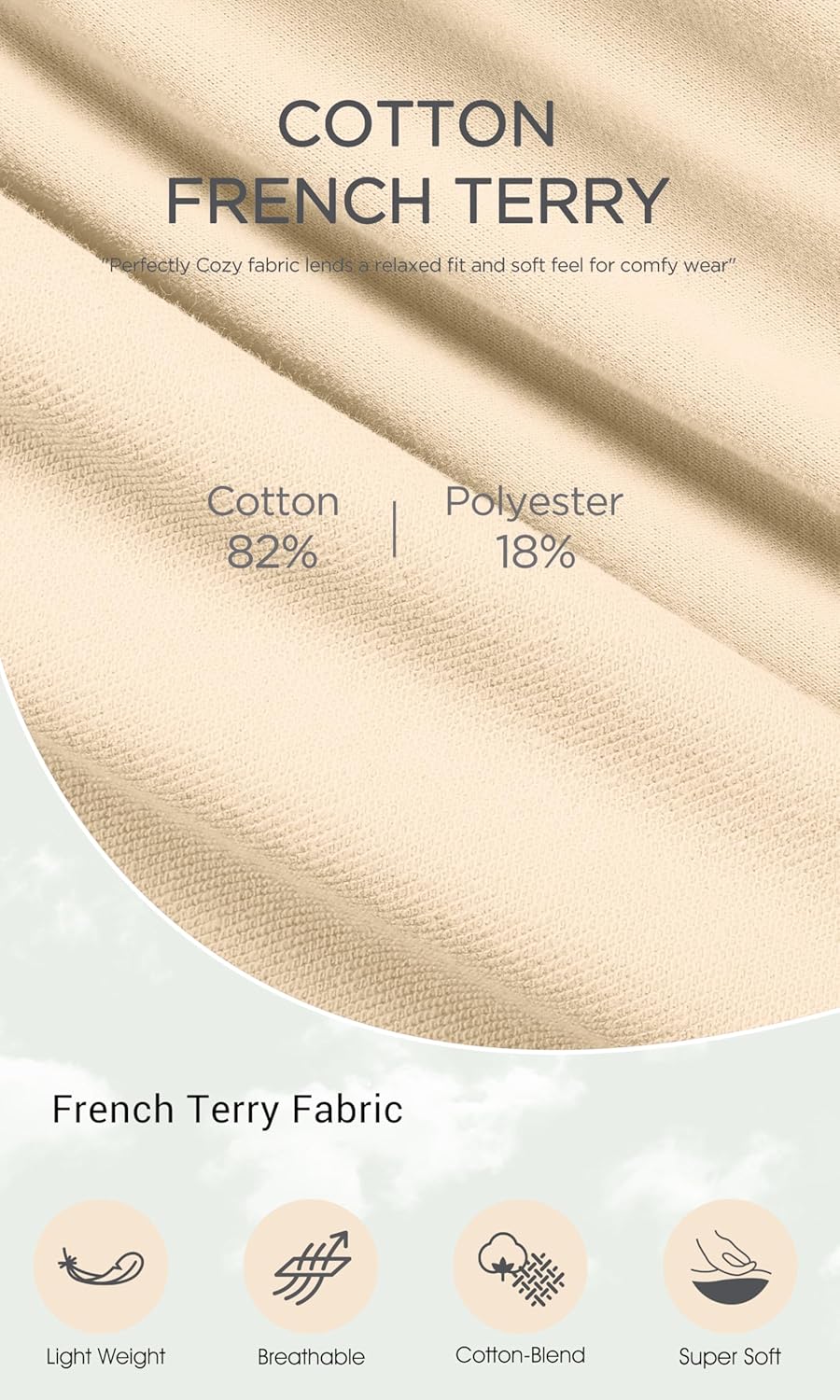 ODODOS Women's Sweat Shorts Cotton French Terry Curved Hem Workout Casual Relaxed Lounge Shorts with Pockets - Image 6