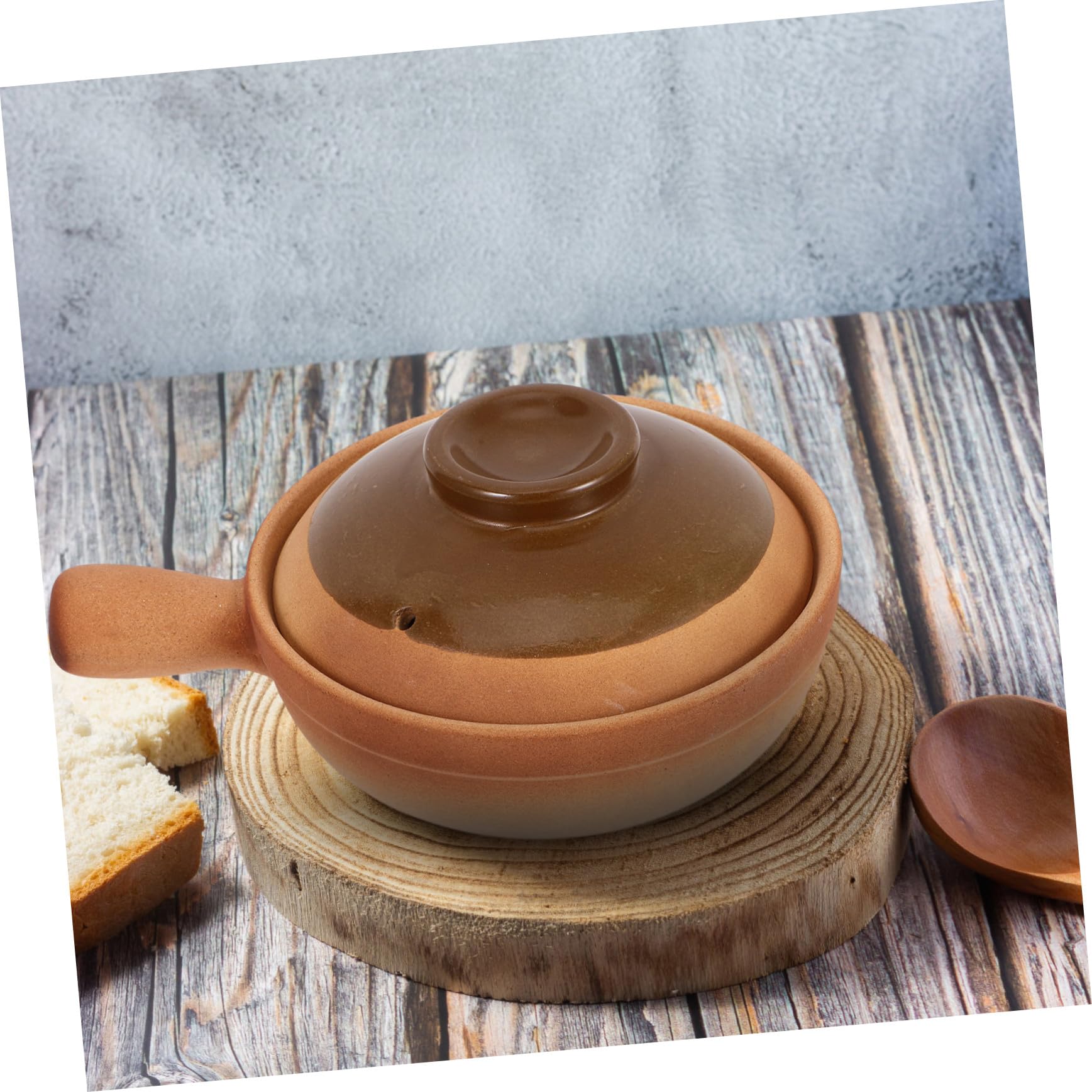 Pentola in Terracotta da 850ml in Ceramica per Zuppa e Riso | Uso per Takeout di Riso e Pasti Domestici, Adatta a Piccole Famiglie, Resistente al Calore e Versatile