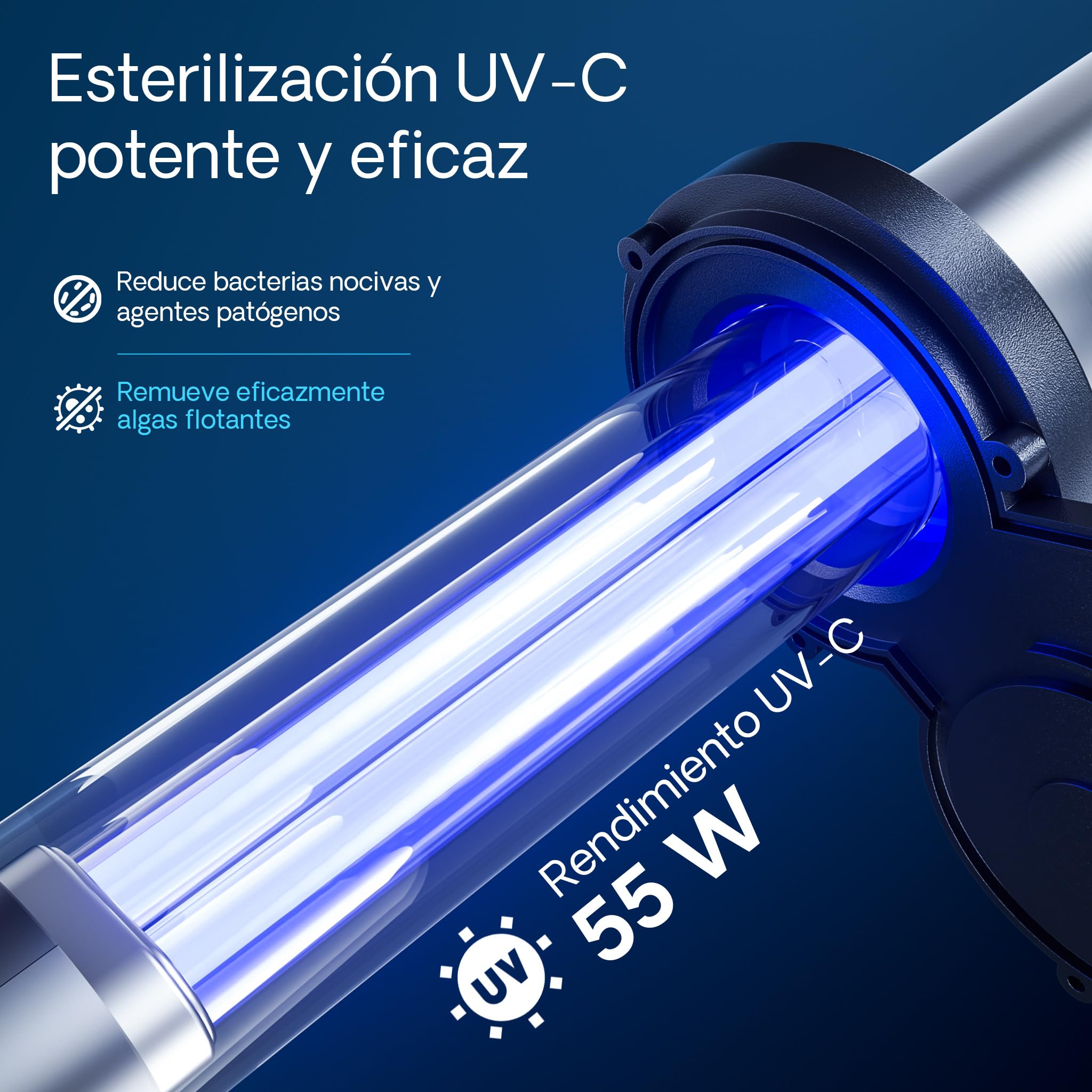 SunSun CPA-30000 Filtro de presión con lámpara UVC 55W para estanques hasta 60000L Estanques koi
