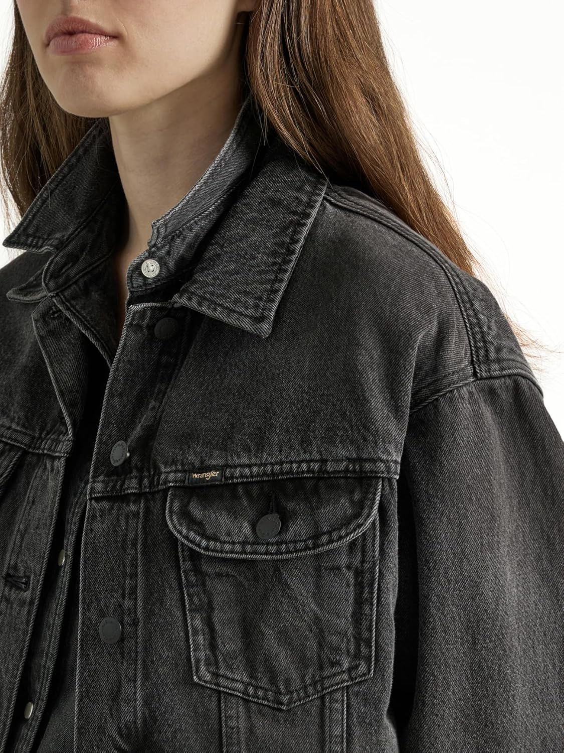 Wrangler womens Relaxed Fit Girlfriend Denim Jacket - Image 3