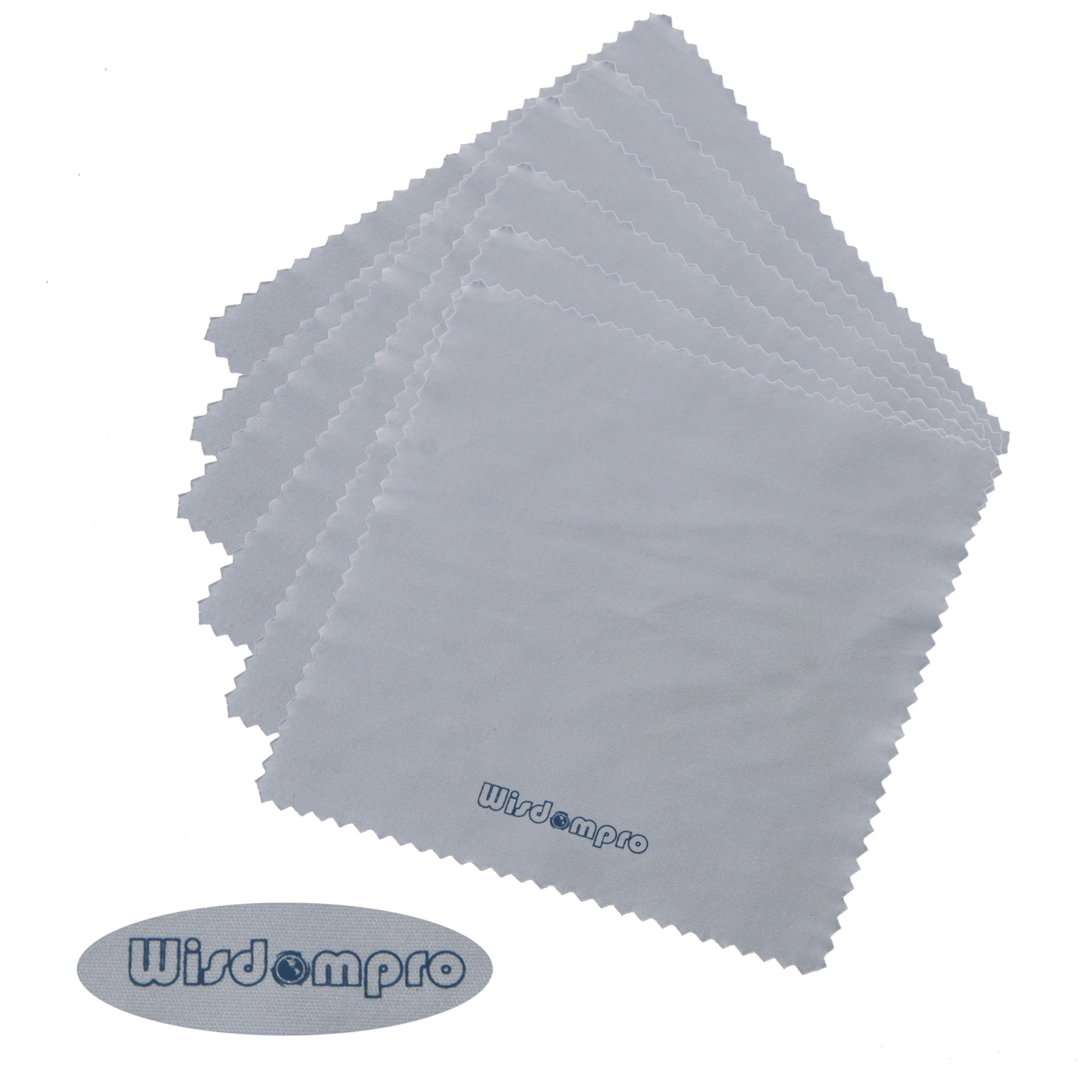Wisdompro®, confezione da 12 panni in microfibra per la pulizia di fotocamera con lente ottica, vetro, schermi di telefoni, iPhone, iPad, tablet, laptop, schermo LCD, computer o monitor e altre superfici delicate