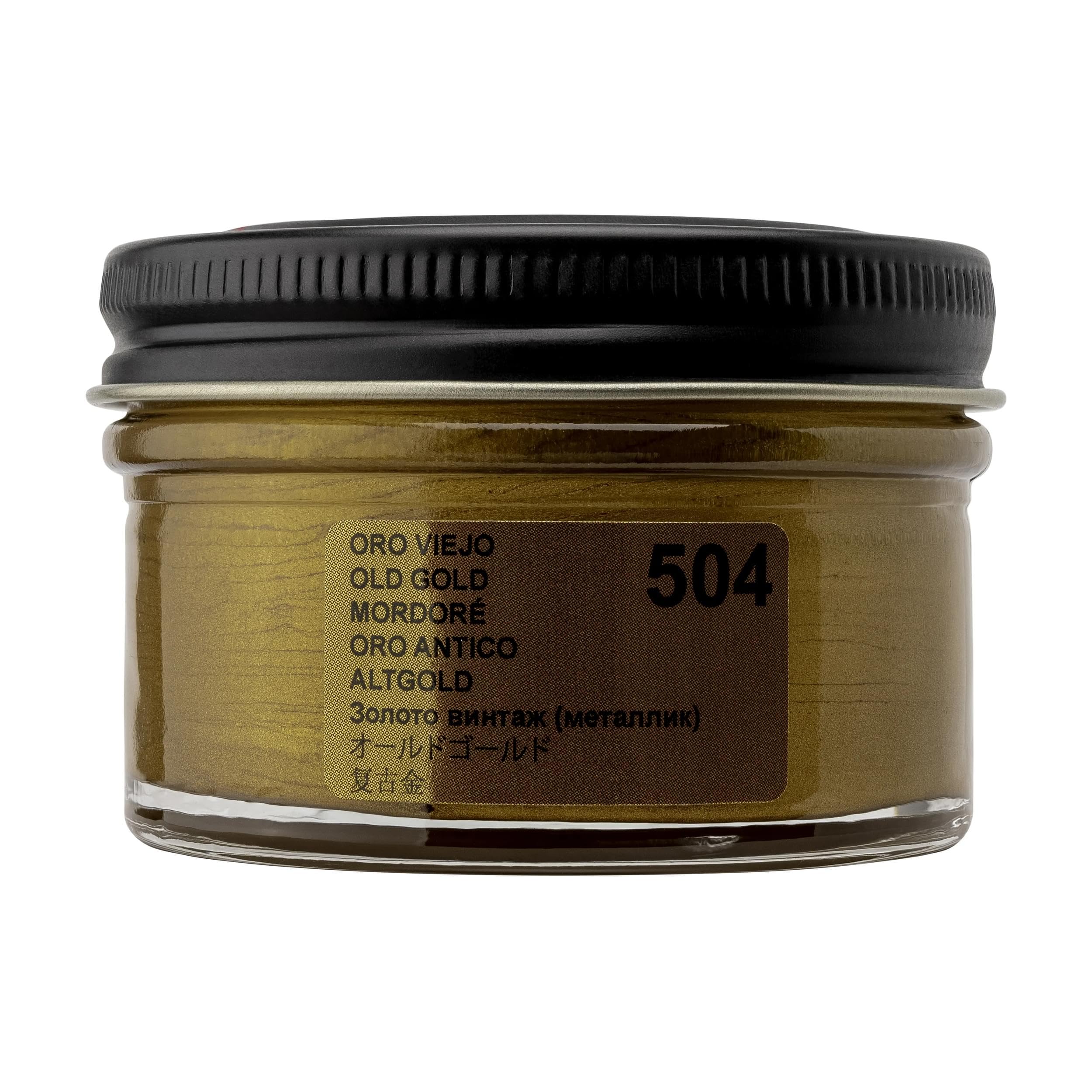 Tarrago Shoe Cream Professional Shoe Polish for Leather Boots, Shoes, Purse, Furniture Eco Friendly Leather Conditioner 1.7oz - Old Gold Metallic #504