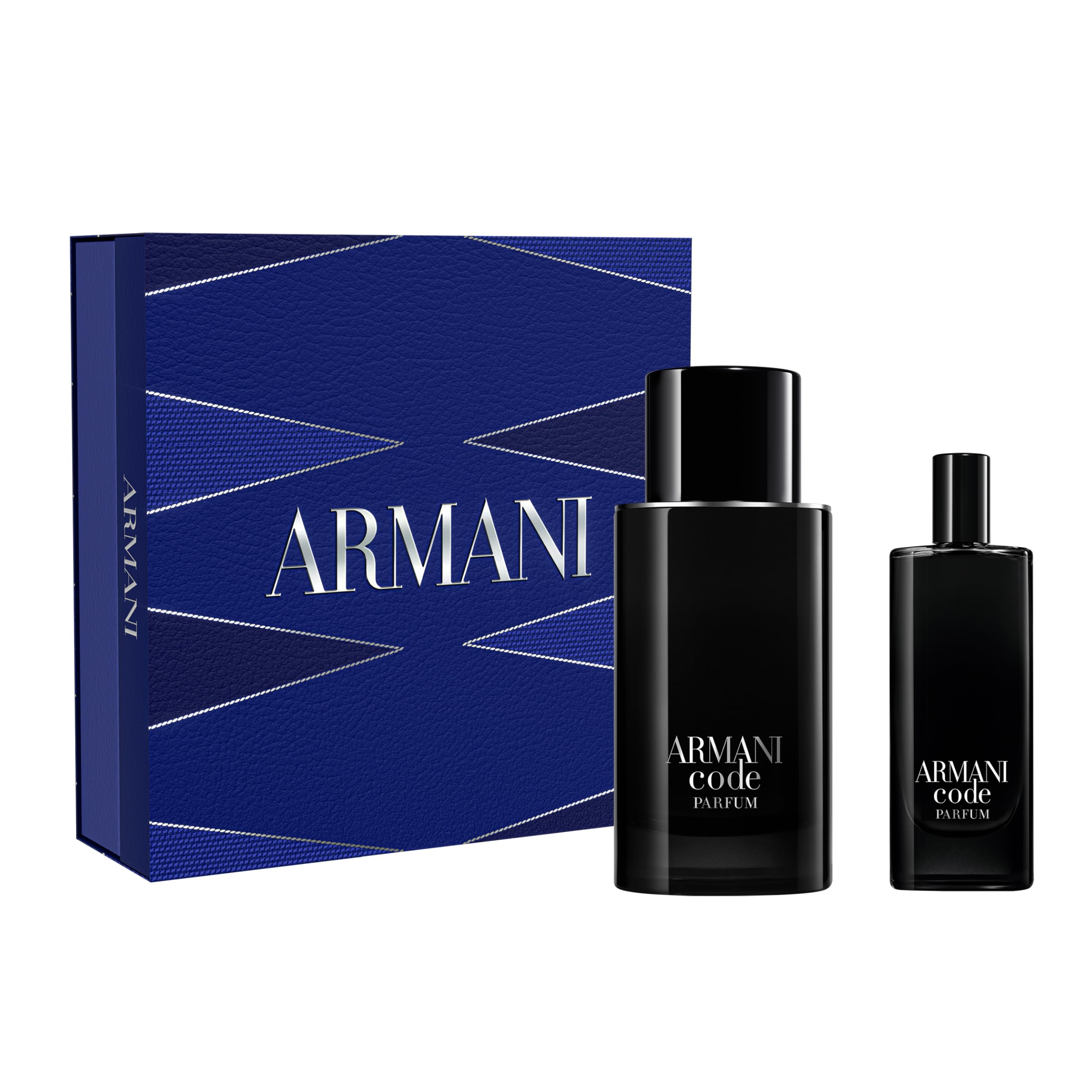 Armani Beauty Code Eau de Parfum - Ambery Spicy Mens Cologne Gift Set | 2-Piece Travel Fragrance Set - Fougère Ambery Spicy - Full Size 2.5 Fl Oz & Travel Size 0.5 Fl Oz Cologne for Men