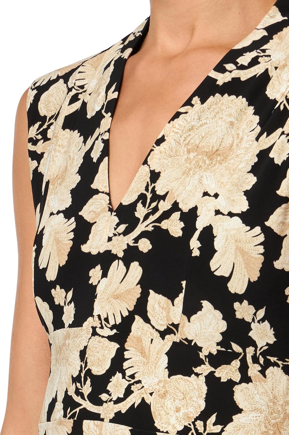 Tommy Hilfiger Womens Cap Sleeve V Neck Empire Midi Dress - Image 3