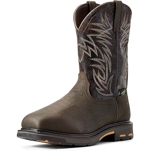 Ariat Men's Workhog Wide Square Toe Waterproof Metguard Composite Toe Work Boot