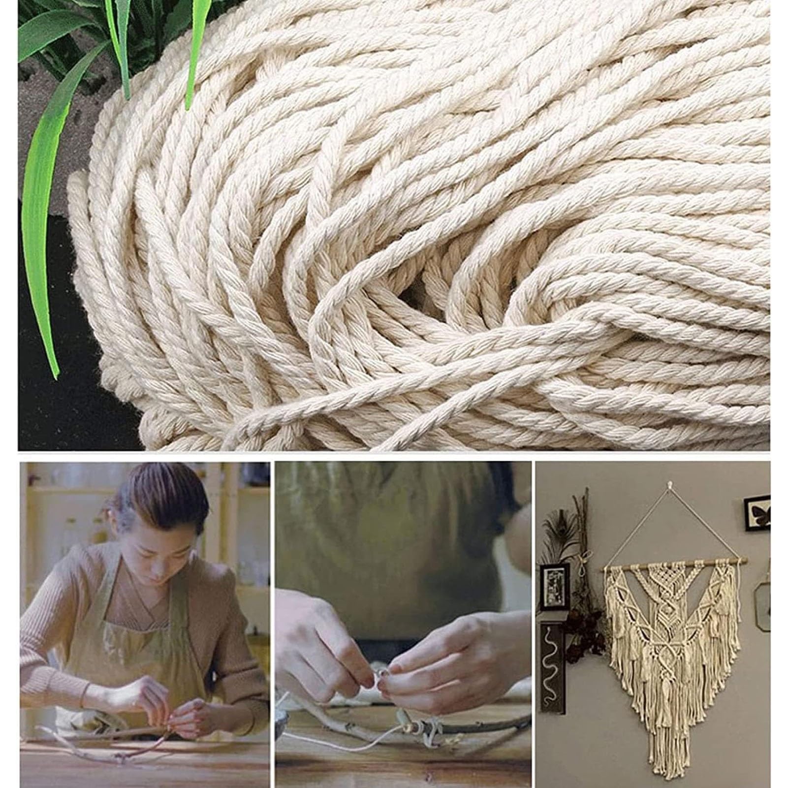 Makramee Wandbehang Grüner Makramee-Wandbehang, Groß, Handgewebt, Kunst-Wandteppich Für Zuhause, Gästehaus, Wohnzimmer, Schlafzimmer Und Sofa, Hintergrund-Wanddekoration(39.4x39.4in)