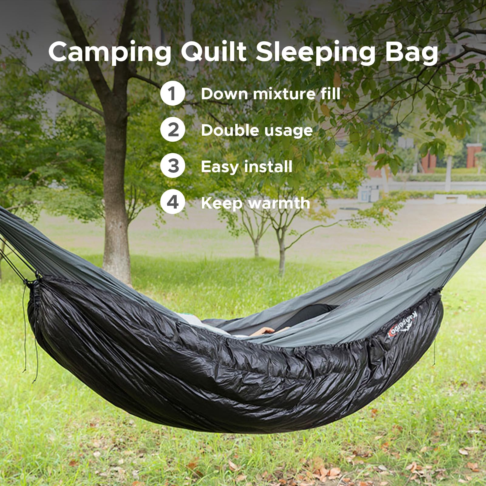 Amazon | Daconovo 羽毛布団の下の寝袋 ダウンハンモック アンダー