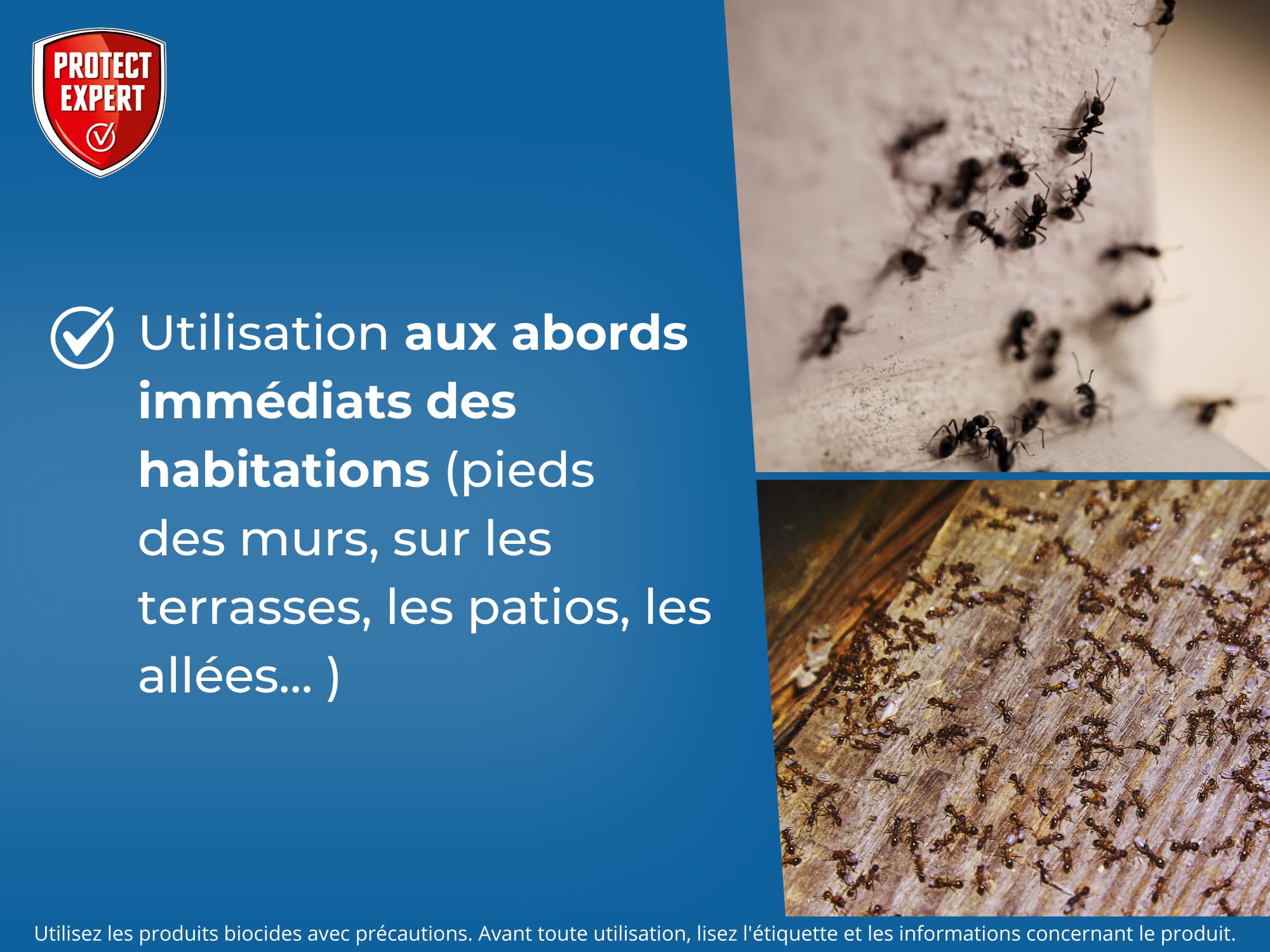 PROTECT EXPERT Poudre Anti-Fourmis Insecticide 5Kg Grand Format Économique - 20x Plus Grand - Action Choc Longue Durée - Extérieur Intérieur Jardin Terrasse Maison FOURPOUD5000