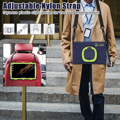 Miniatura 259 de Funda resistente para Galaxy Tab S10 Ultra 2024/S9 Ultra 2023/S8 Ultra 2022, funda híbrida resistente con soporte para bolígrafo S, funda a prueba