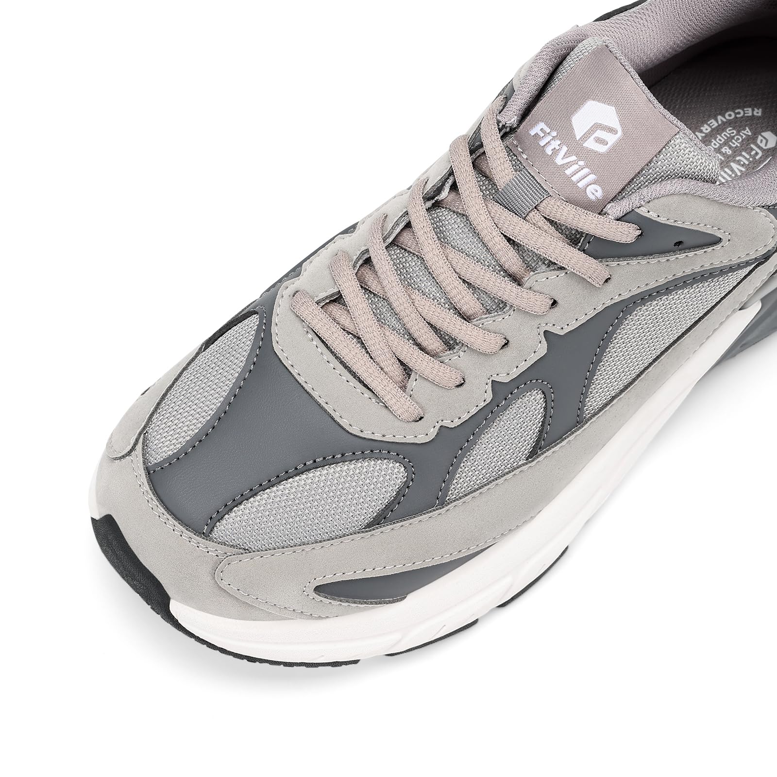 FitVille Extra Weite Laufschuhe Herren Gesundheitsschuhe Sneaker rutschfeste Turnschuhe Sportschuhe Dämpfung Joggingschuhe Atmungsaktiv Fitnessschuhe Bequeme Walking Schuhe
