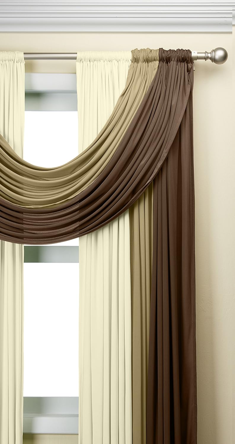 Bella 4 Pc Window in a Bag Set, Complete Curtain Drape Valance Window Treatment - Picture 15 of 24