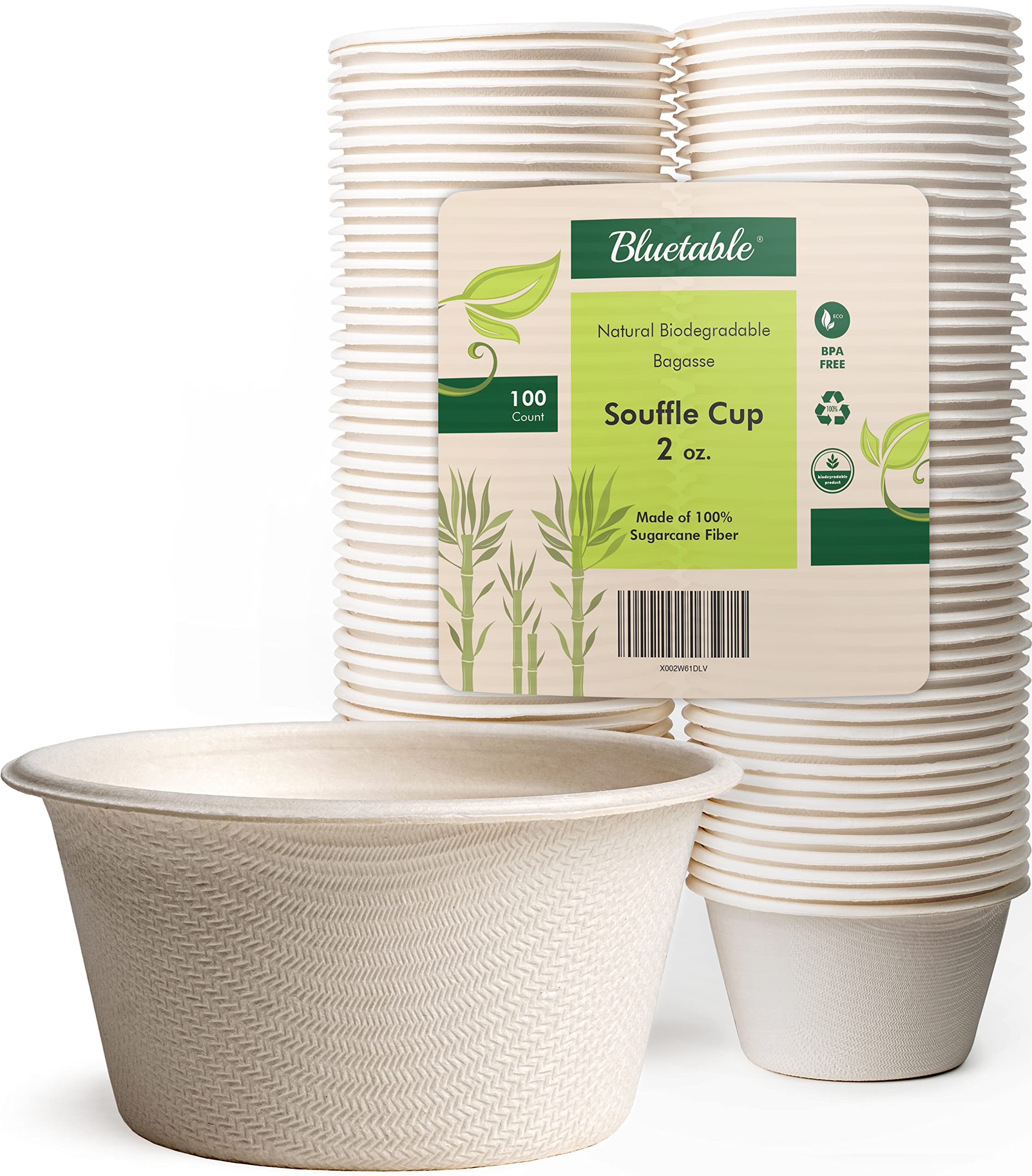 Buy 2 oz Jello Cups Disposable 2oz Portion Cups [100 Pack] Compostable
