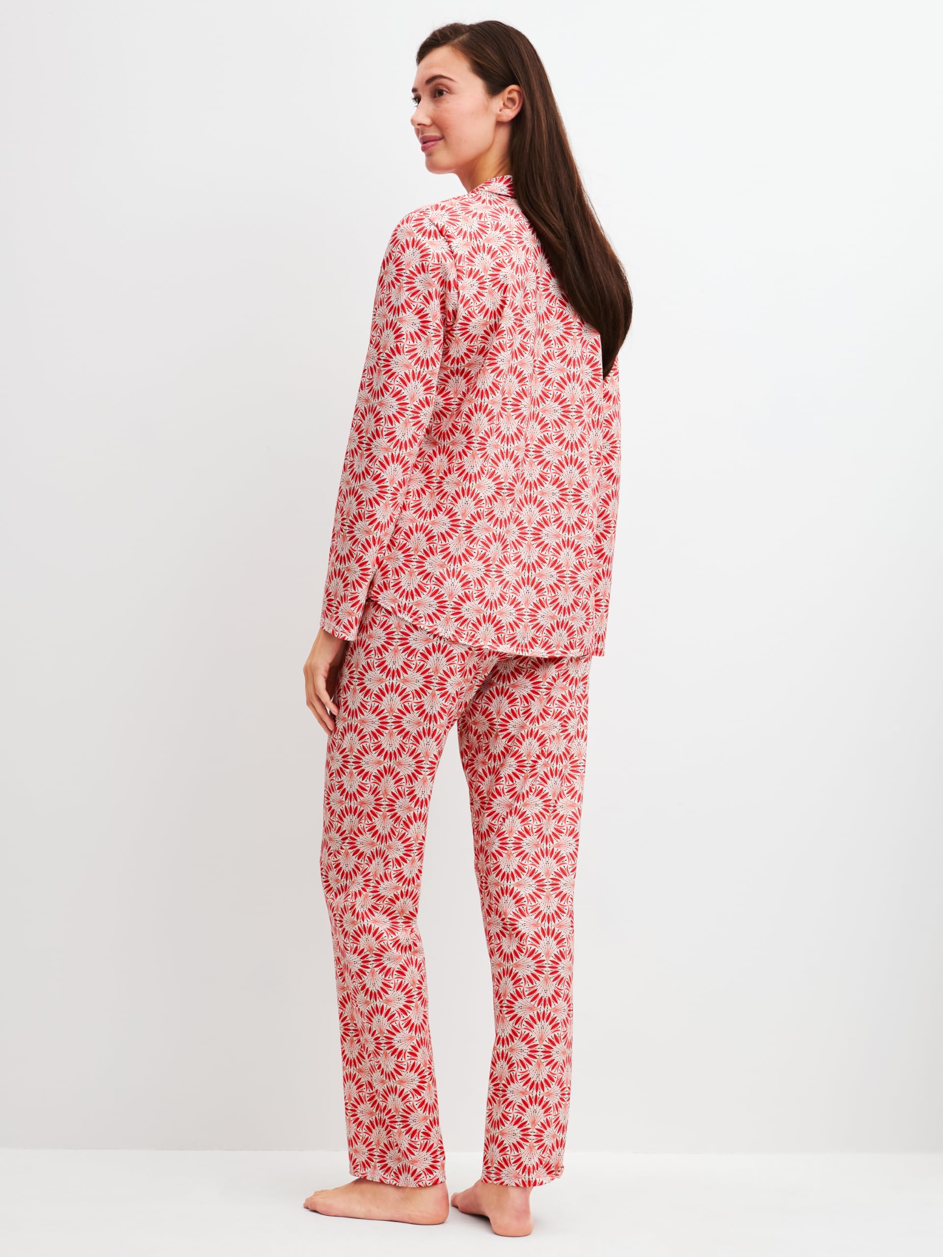 CALIDA Cotton Special Pyjama Damen | Schlafanzug aus 100% Baumwolle, hautfreundlich, atmungsaktiv und klimaregulierend, mit Knopfleiste