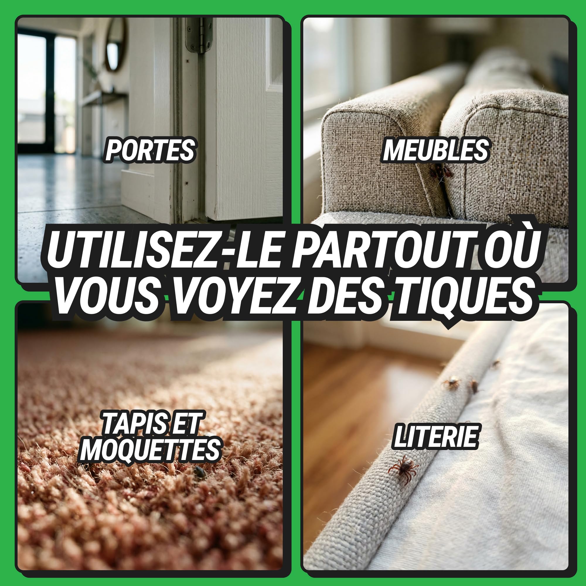 RepellShield® Spray Anti Tique Humain -500ml- Protection Cutanée & Textile - Non Tachant - Usage Intérieur & Extérieur - Solution Multi-Usage Anti Tiques avec Extrait de Chrysanthème