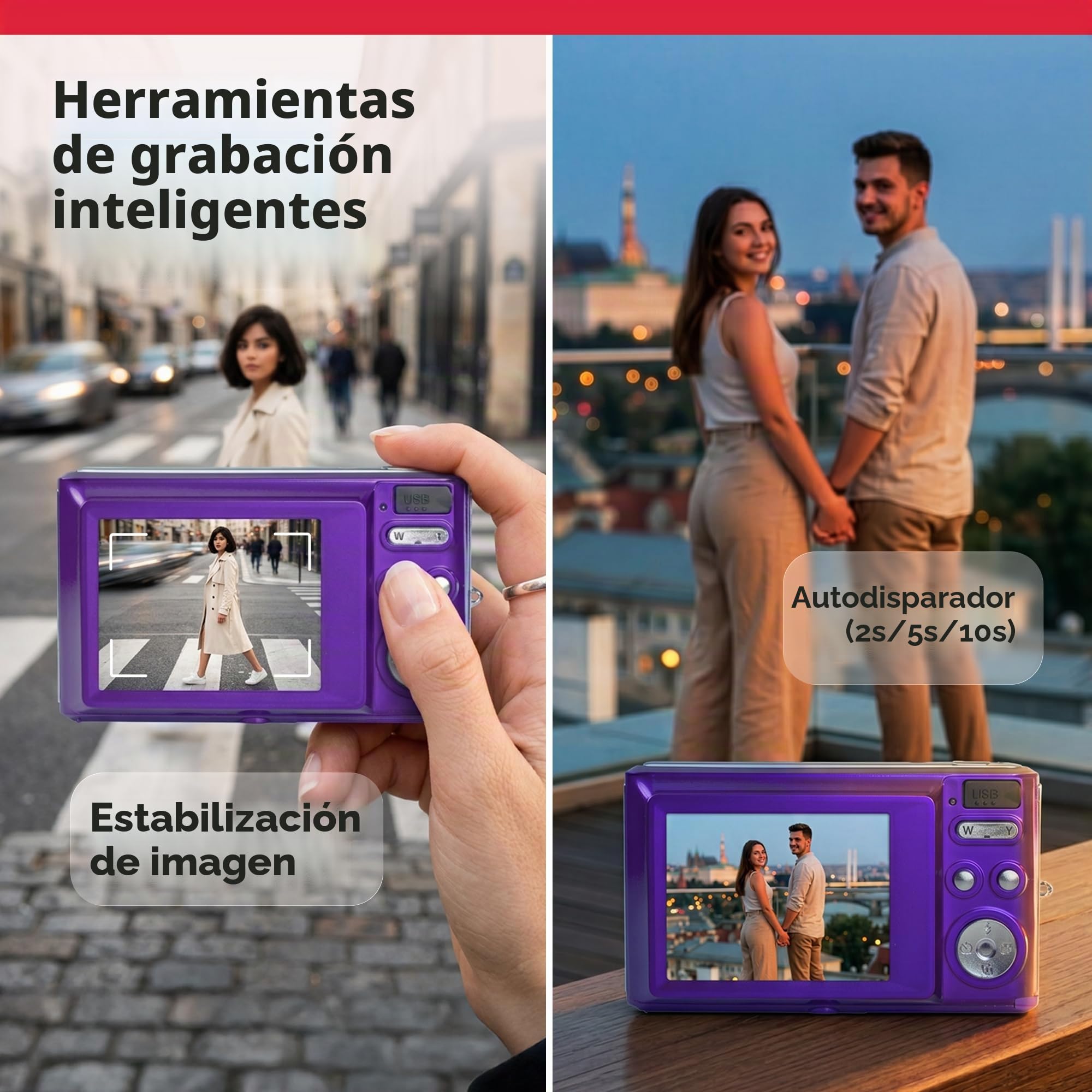 Agfa Photo - Cámara Digital compacta con 21 Mpx, Sensor CMOS, Zoom Digital 8X y Pantalla LCD, Color Plateado