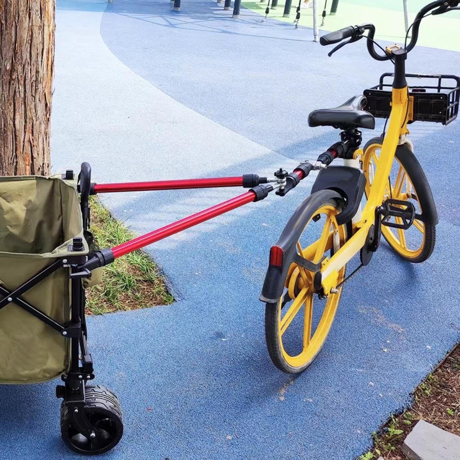 Fahrradanhänger Kupplung Steckverbinder Fahrrad Anhängerkuppler Adapter Metallstab Einfache Installation Zum Verbinden von Wohnwagen mit Fahrrädern Fü