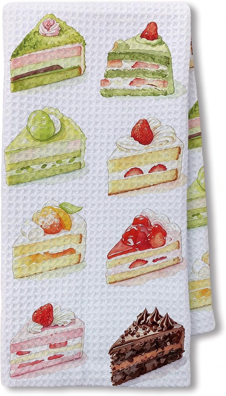 Cake Decor Hand Towels for Kitchen Bakery, Baking Lover Gifts