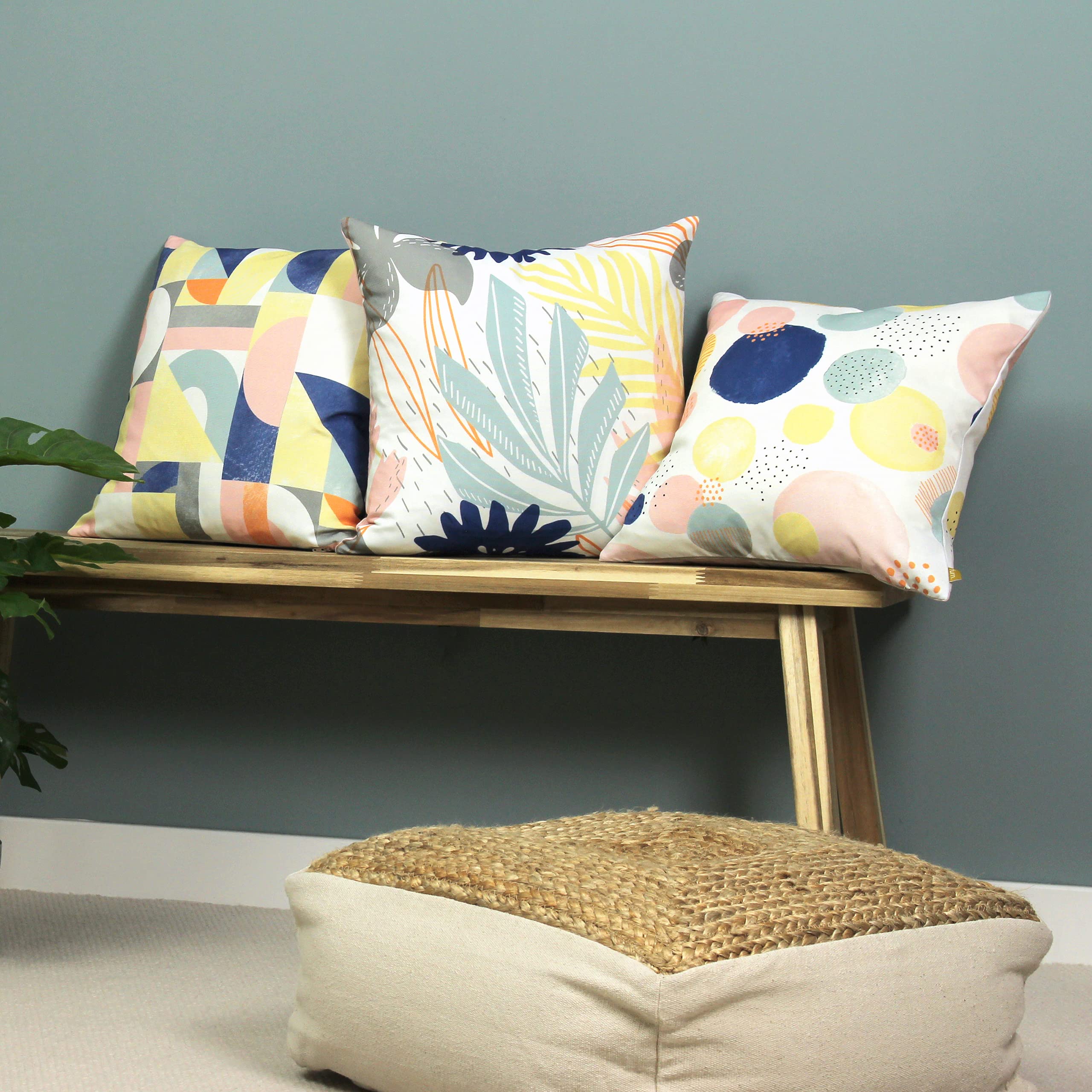 furn. Dottol Feather Filled Cushion, 100% Recycled Polyester, Multi, 43 x 43cm - Image 4
