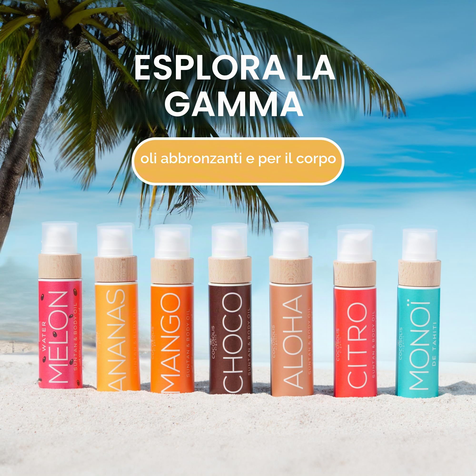 COCOSOLIS CHOCO-Acceleratore abbronzante biologico con vitamina E e per rapida abbronzatura intensa–Amplificatore di abbronzatura per un'abbronzatura intensa–Lozione nutriente 110 ml