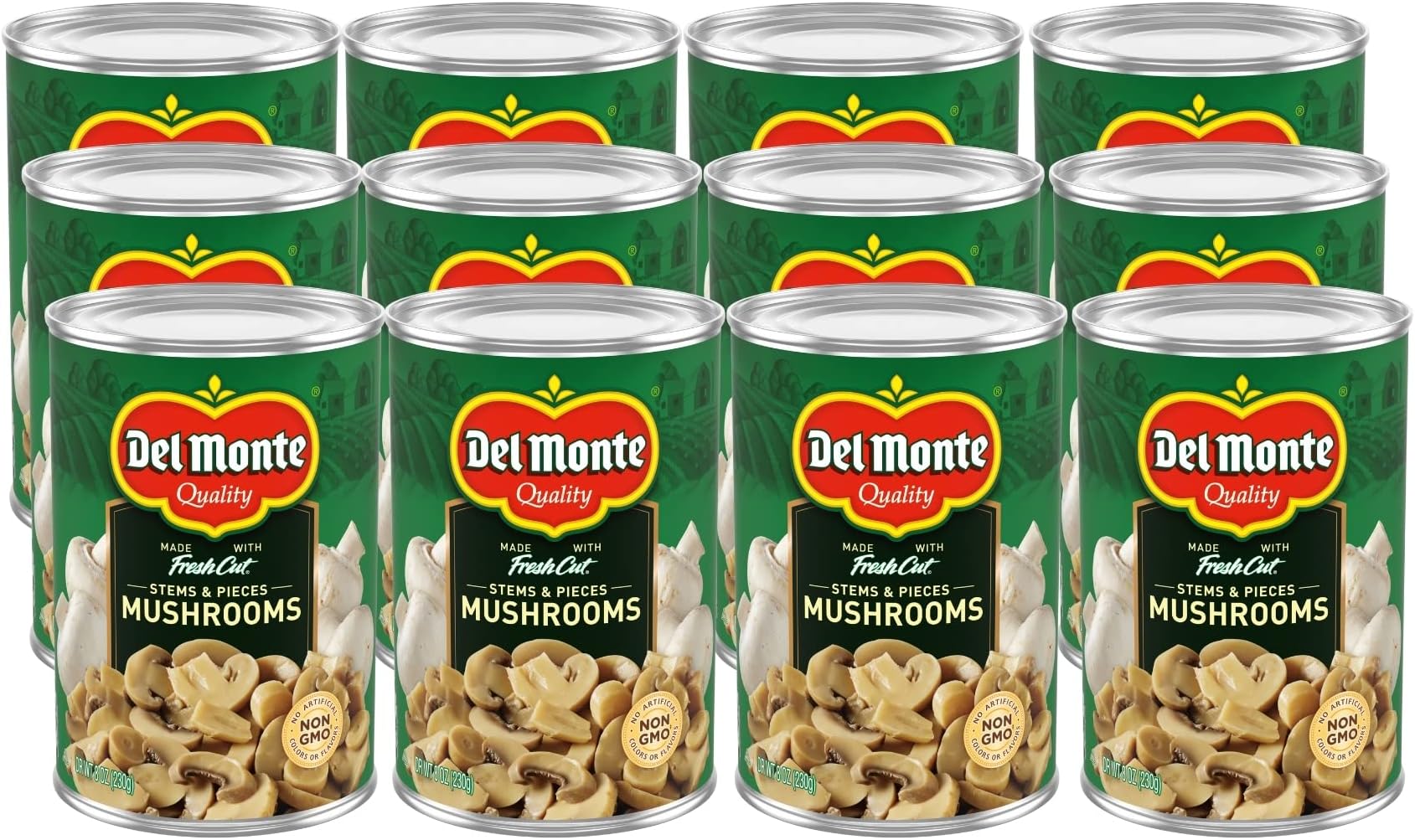 Del Monte® Mushrooms Stems and Pieces 8 oz. Can, 12 Pack