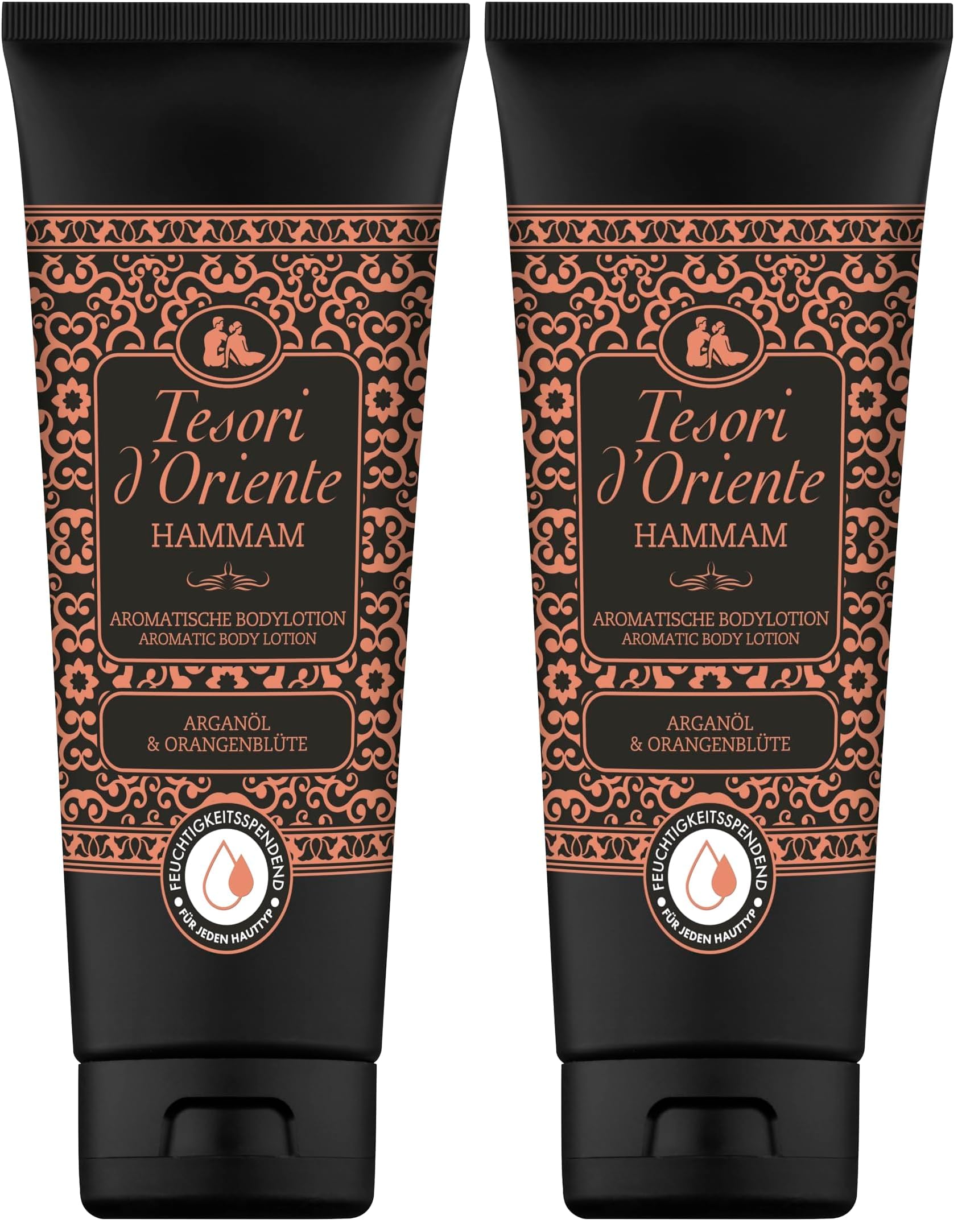 Tesori d'Oriente Bodylotion 'Hammam' | aromatisch mit Argan - Öl und Orangenblüte | zur Körperpflege | Ritual für Körper & Sinne | 250ml (Packung mit 2)