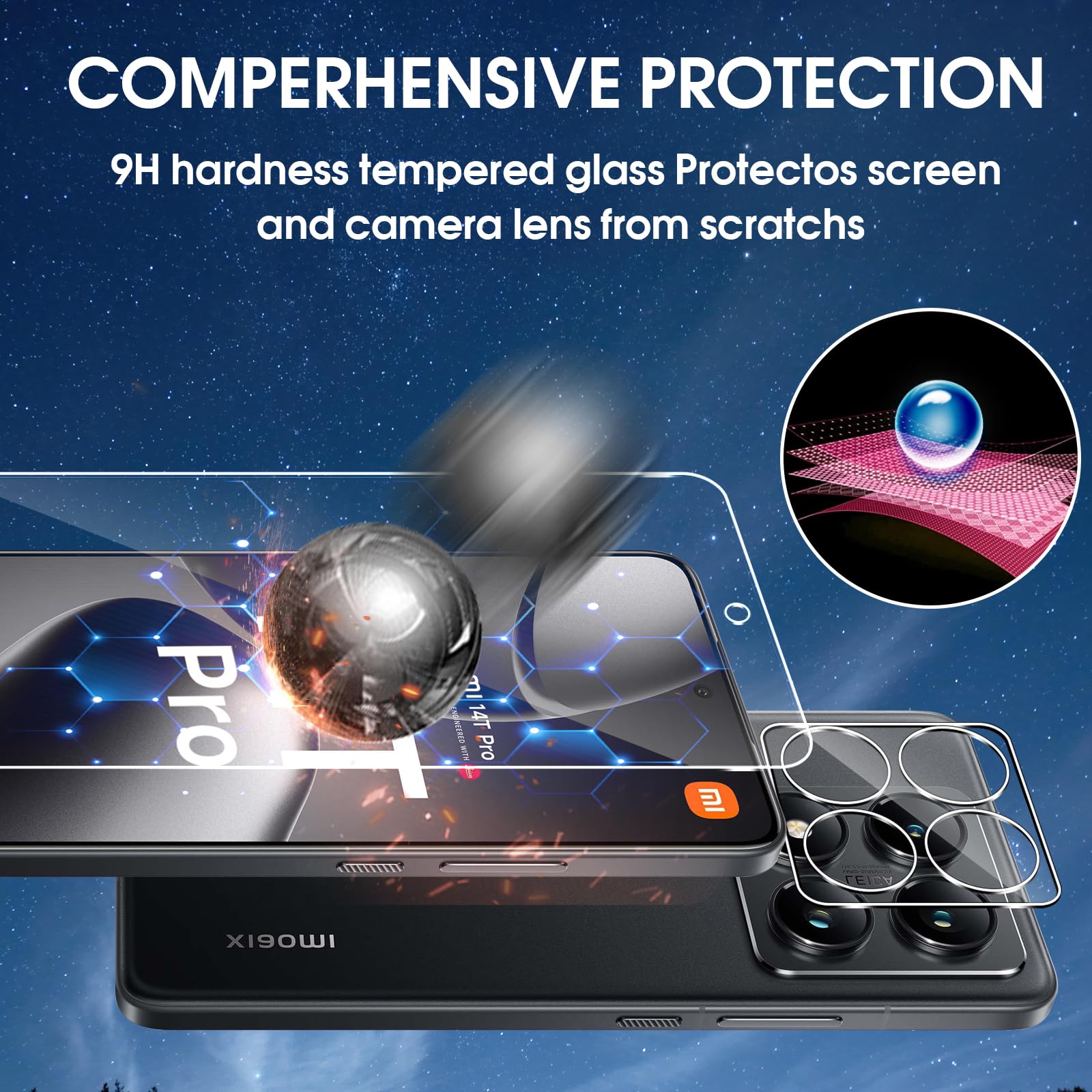Cofi1453 Vetro Temperato Premium 3D Per Huawei Mate 10 Pro – Protezione Schermo Full Covered – Bianco – Anti Graffio E Anti Urto - 5