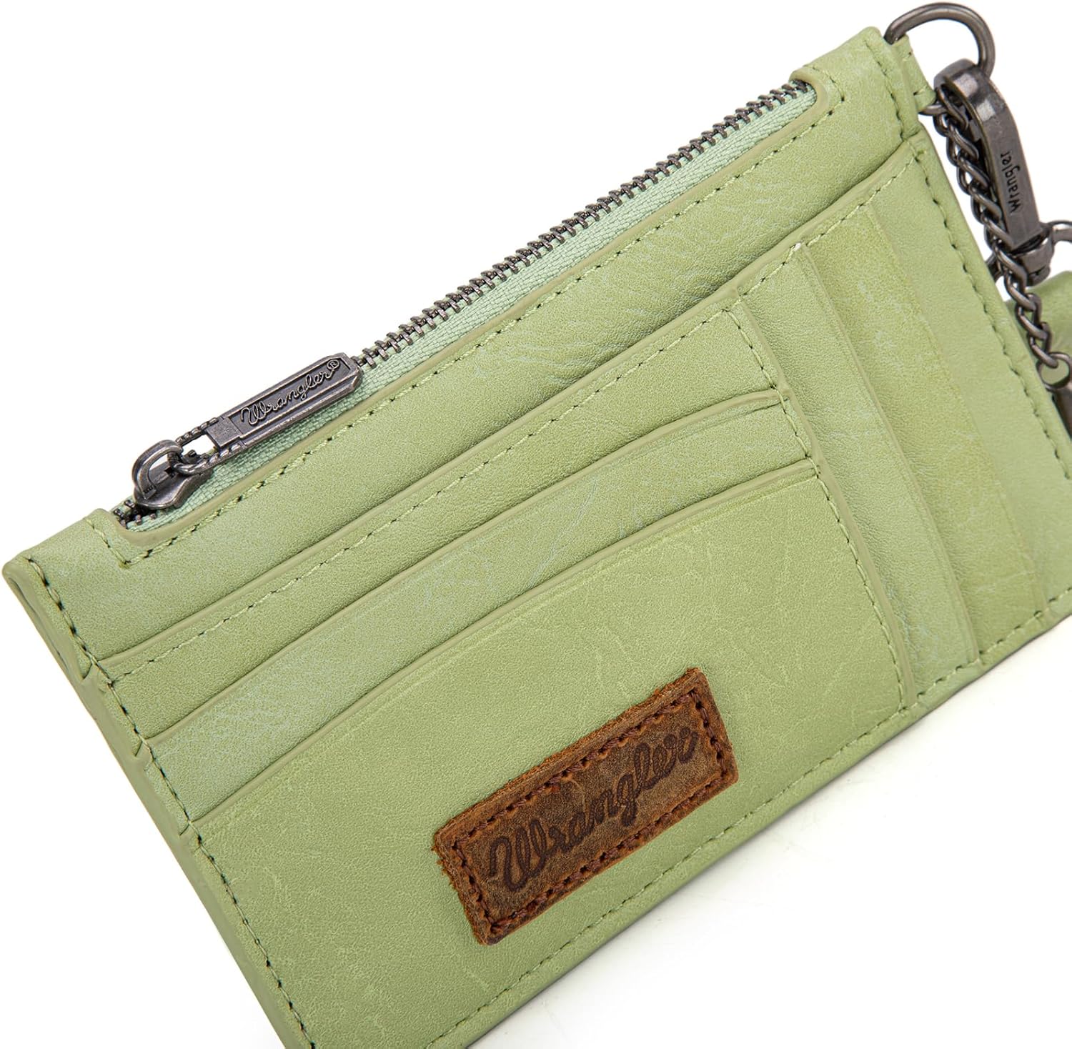 Montana West X Wrangler RFID Card Holder Slim Credit Card Wallet Womens Keychain Wallet with Wristlet Strap - Image 3