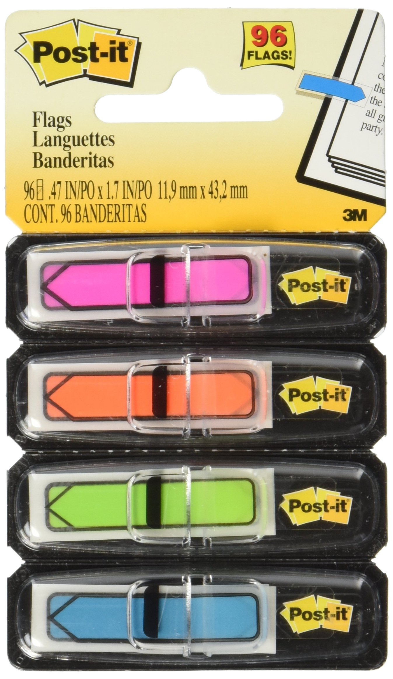 Post-It Arrow Flags .47x1.7 96/Pkg - różne neonowe kolory