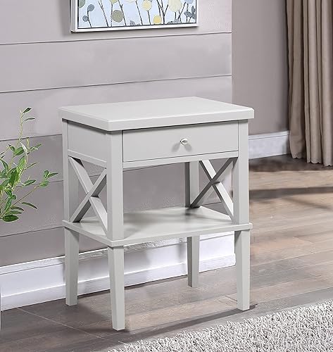 NewCosmos Madison Dove Gray Nightstand
