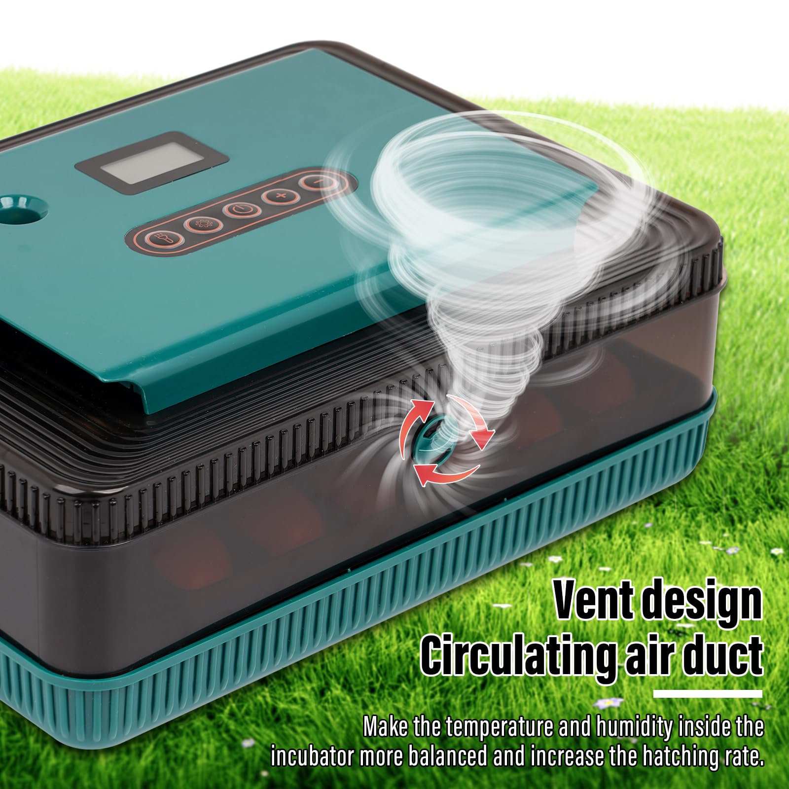 Incubadora AutomáTica de 25 Huevos con Volteo AutomáTico, Pantalla LED MultifuncióN y Control de Temperatura y Humedad Para Pollos, Patos y Ocas