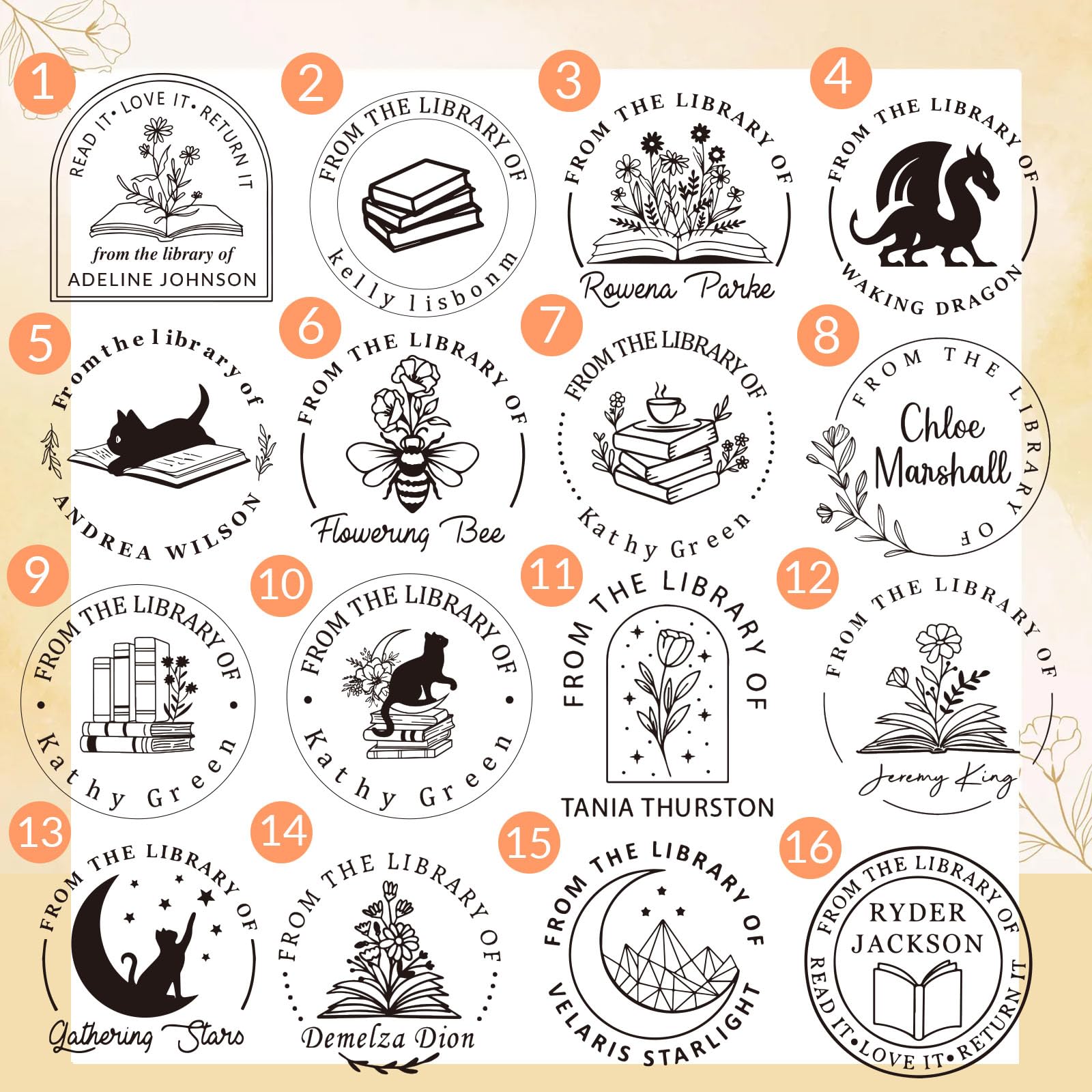 Sello Ex Lbrs Personalzado, Ex Lbrs De Prensa De Mpresón